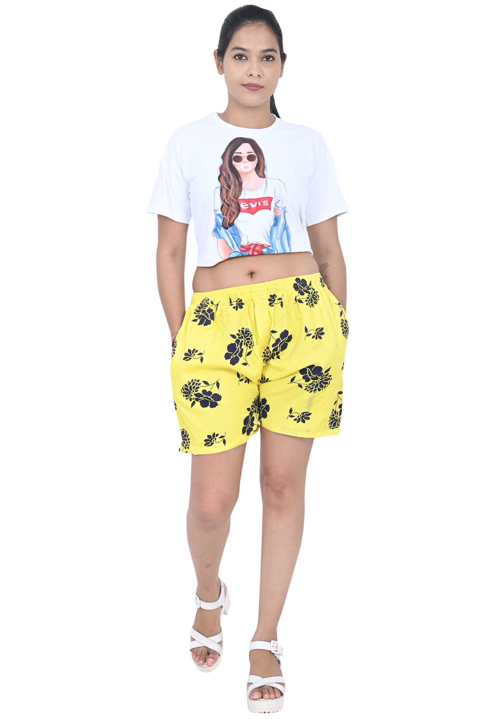 Pearlfly 100% Cotton shorts for women Girls