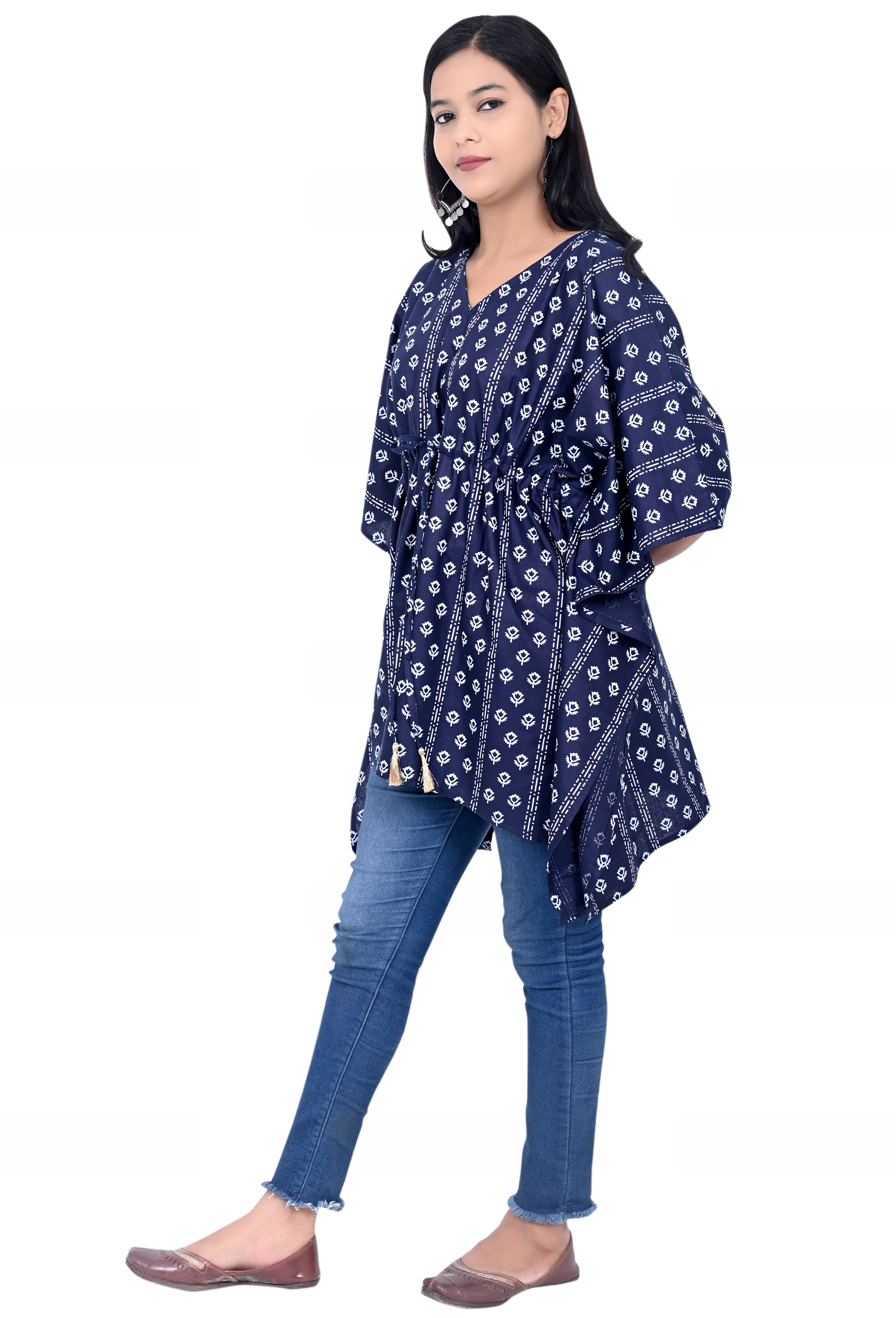Pearlfly Women's  Printed Kaftan top 