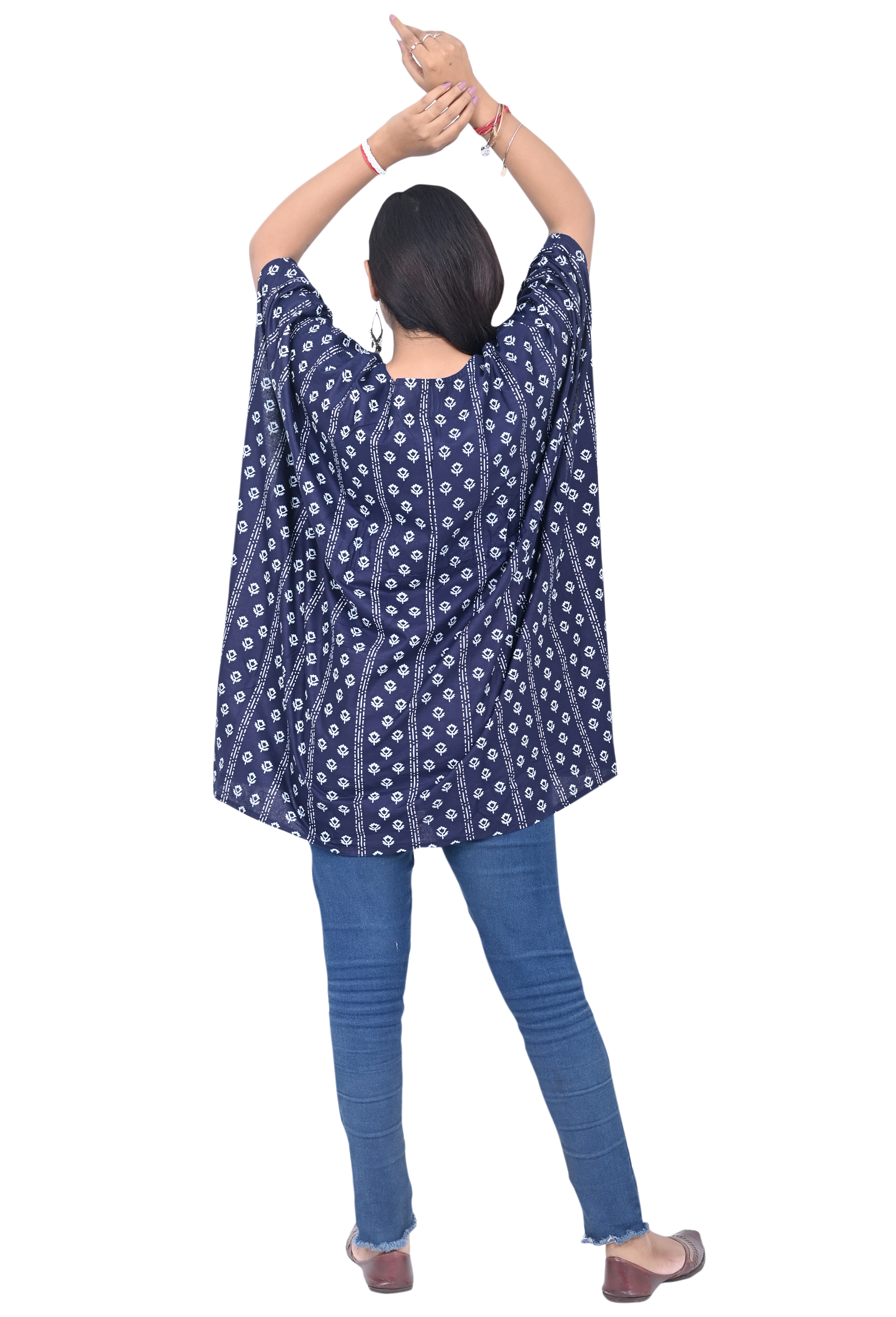 Pearlfly Women's  Printed Kaftan top 