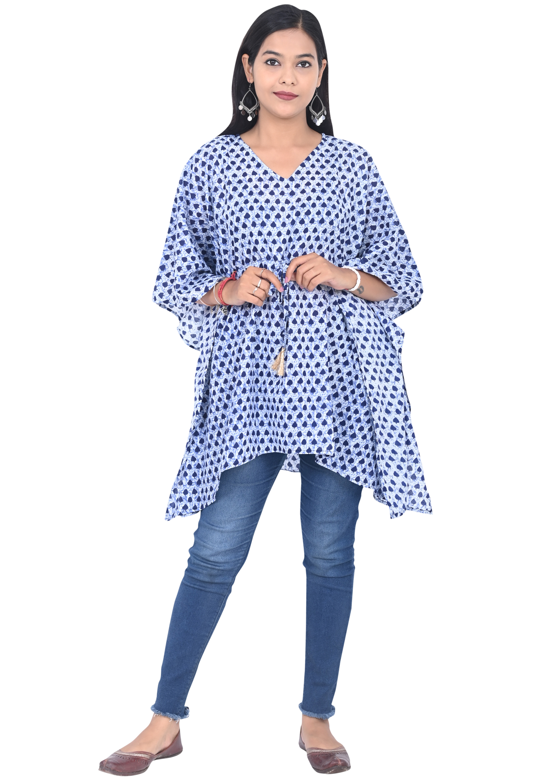 Pearlfly Women's  Printed Kaftan top 