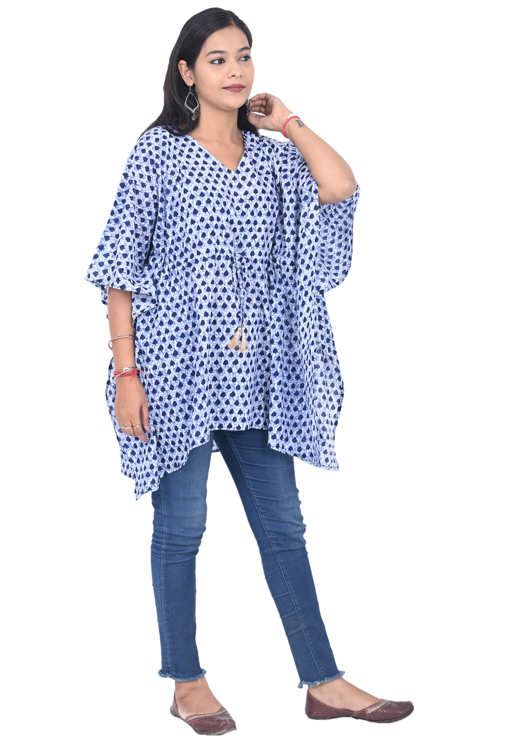 Pearlfly Women's  Printed Kaftan top 