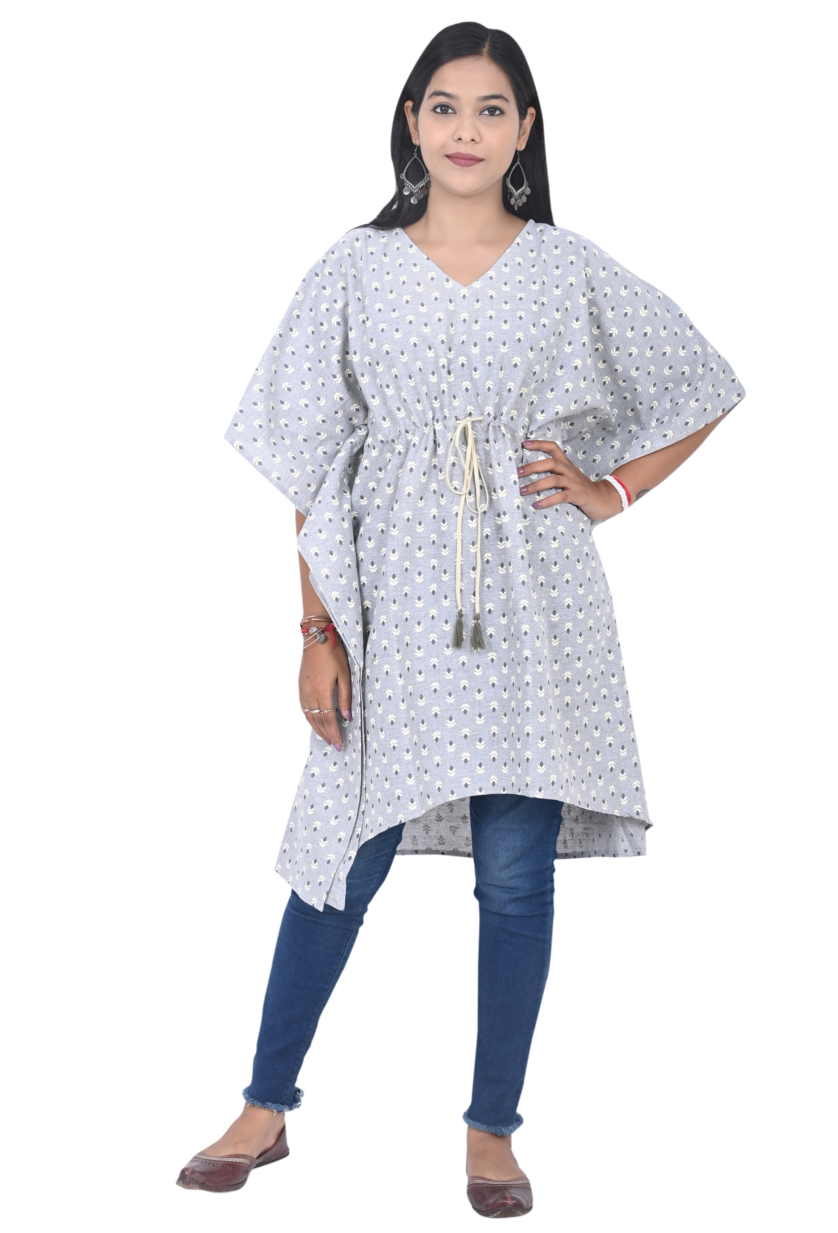Pearlfly Women's  Printed Kaftan top 