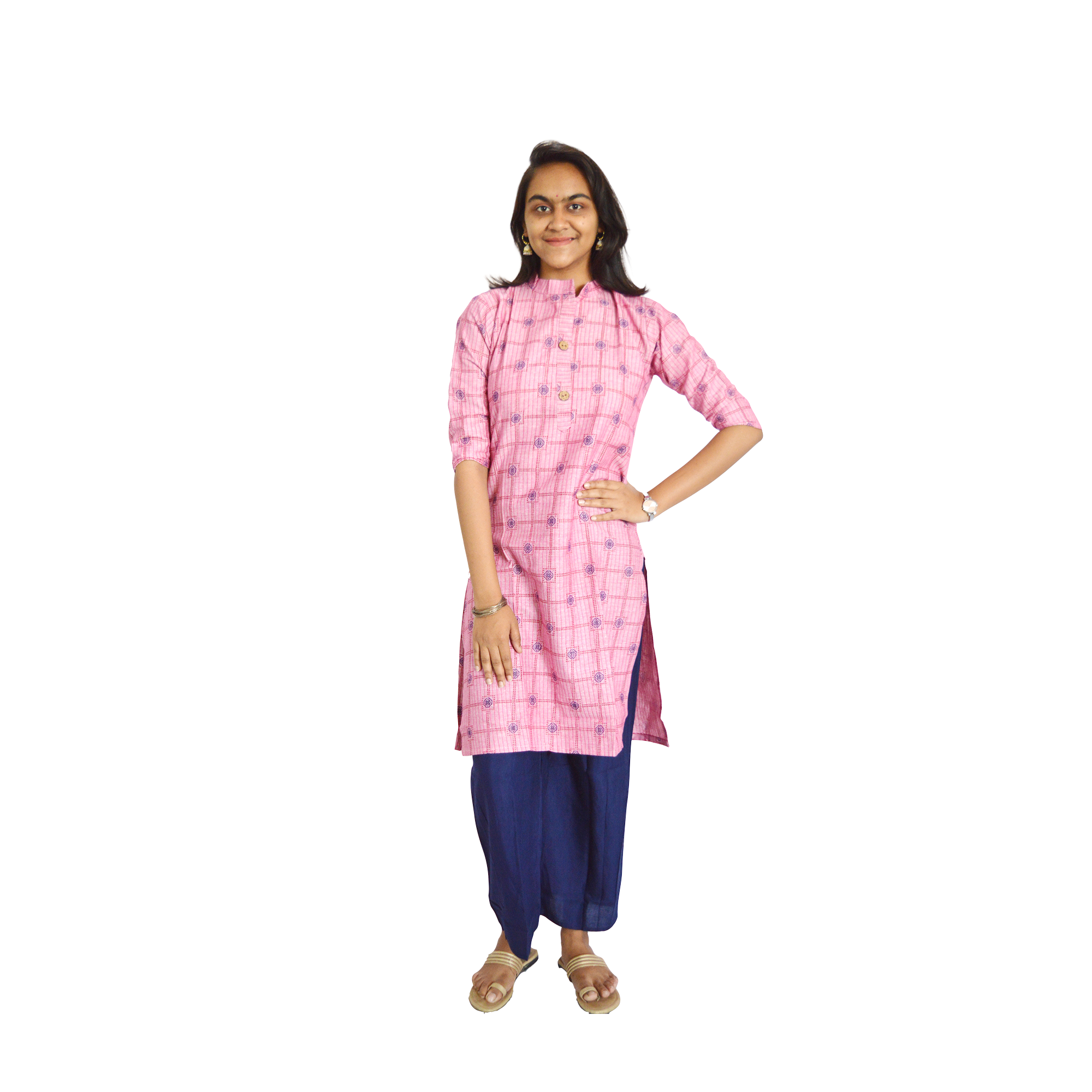 Pearlfly cotton printed kurti palazzo set