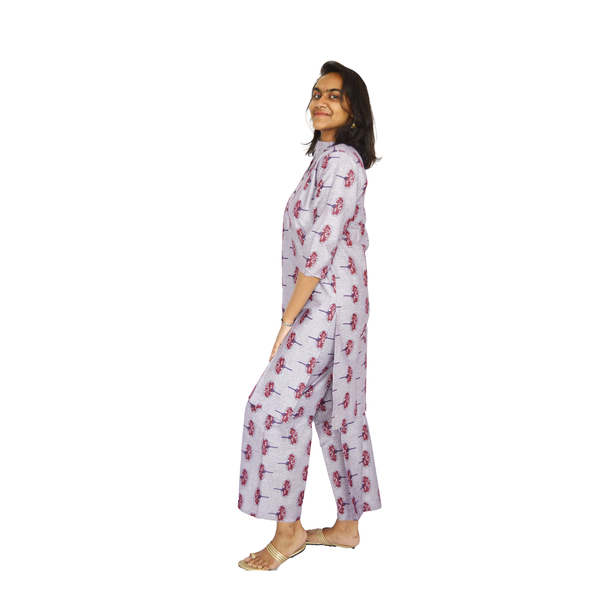 Pearlfly cotton printed kurti palazzo set