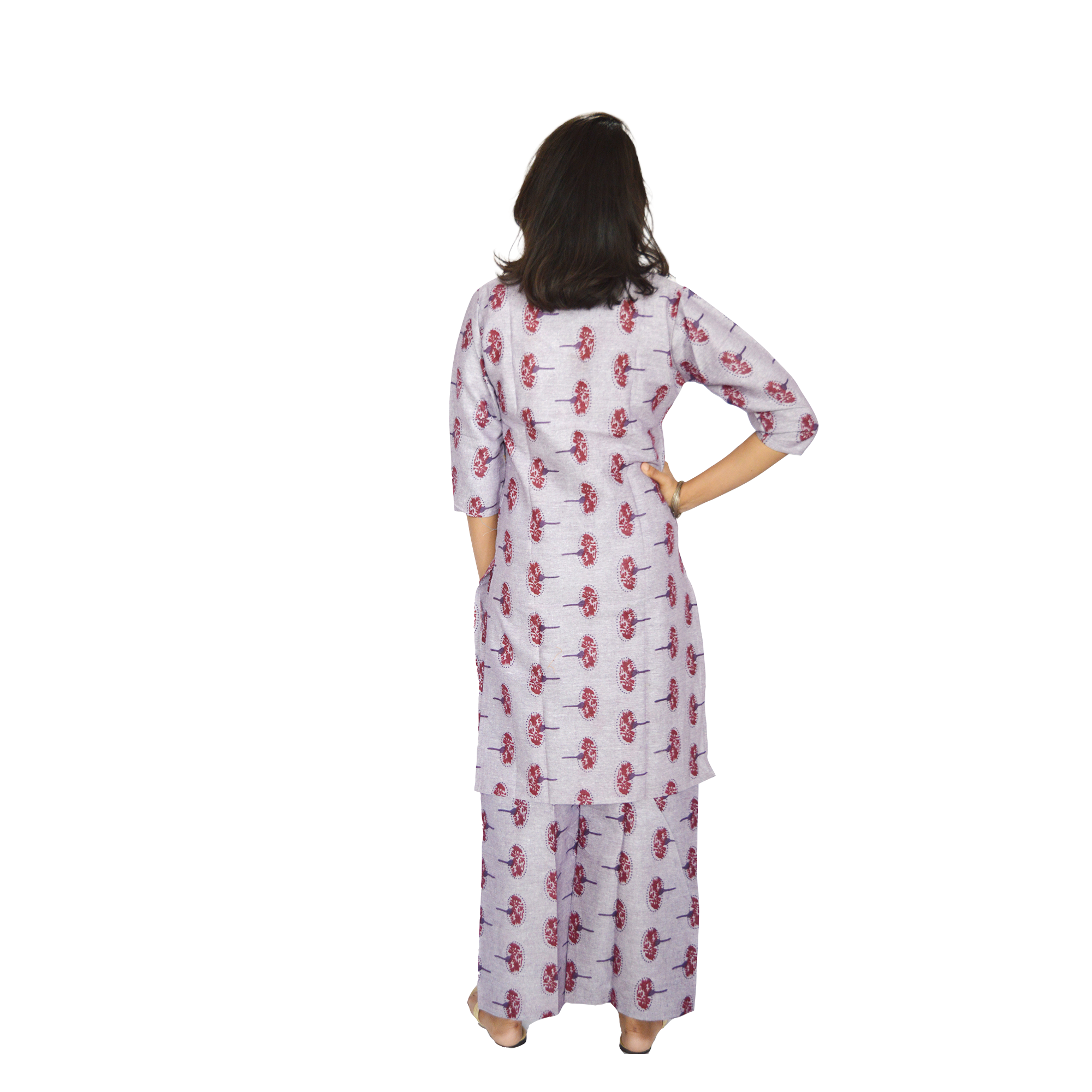 Pearlfly cotton printed kurti palazzo set