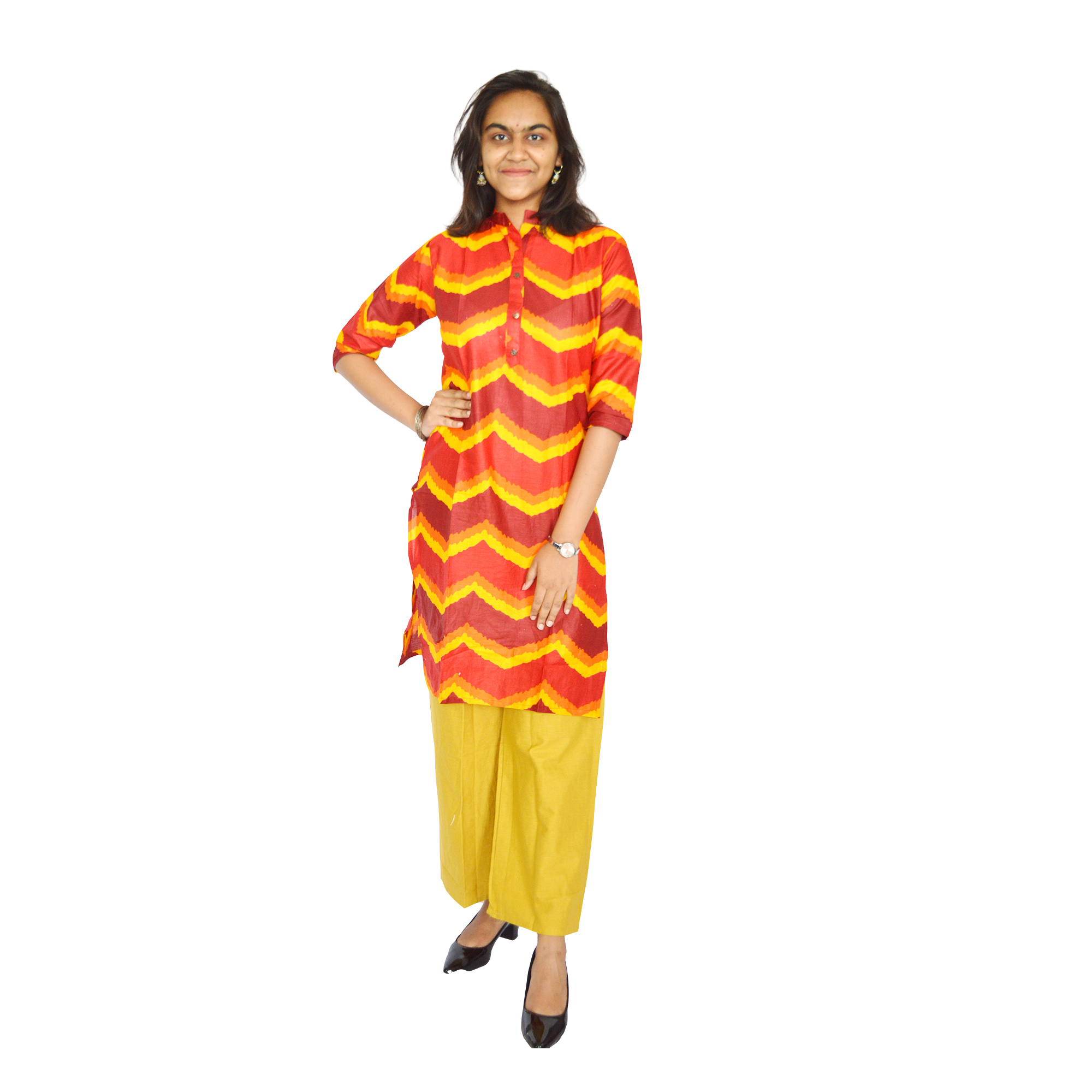 Pearlfly cotton printed kurti palazzo set