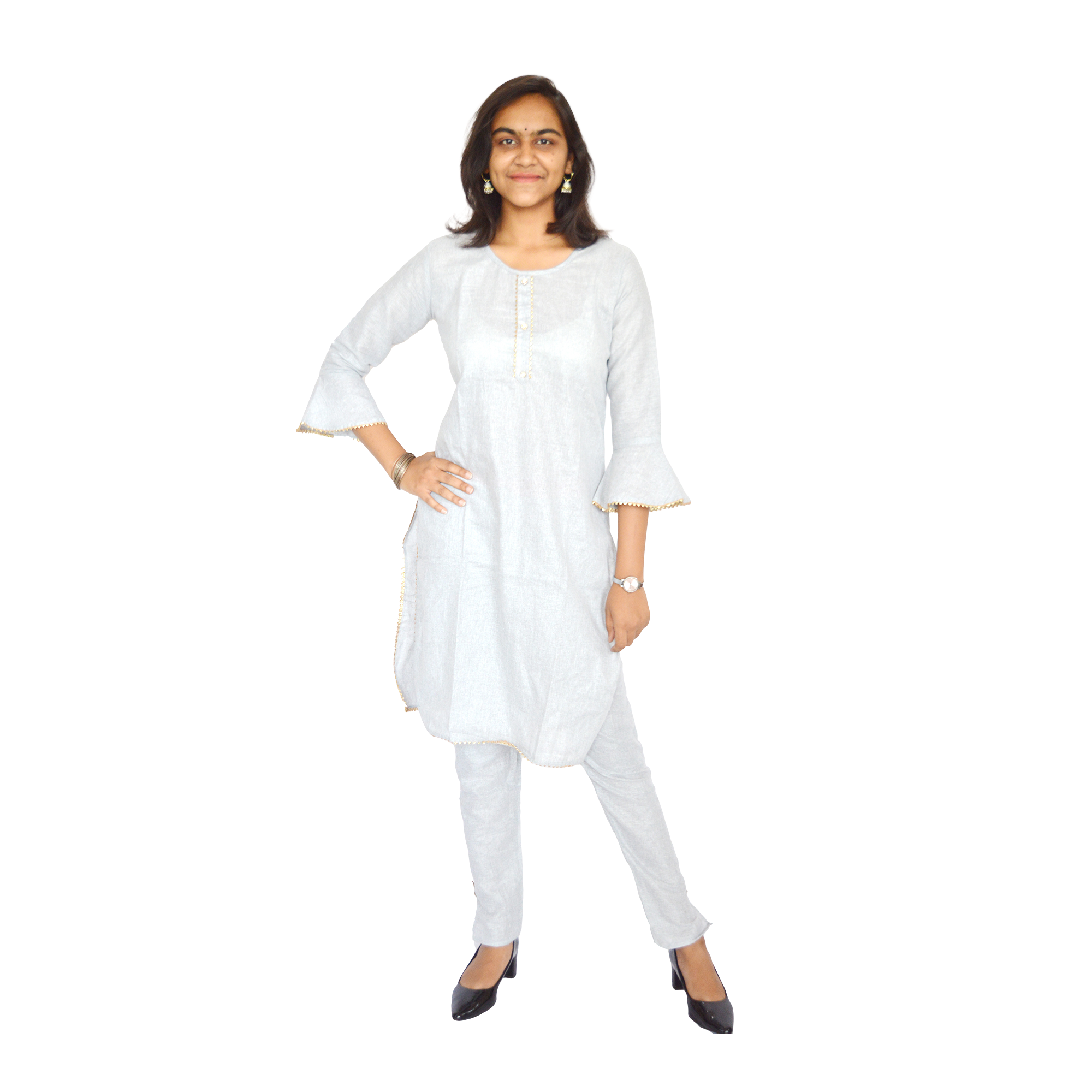 Pearlfly cotton printed kurti palazzo set
