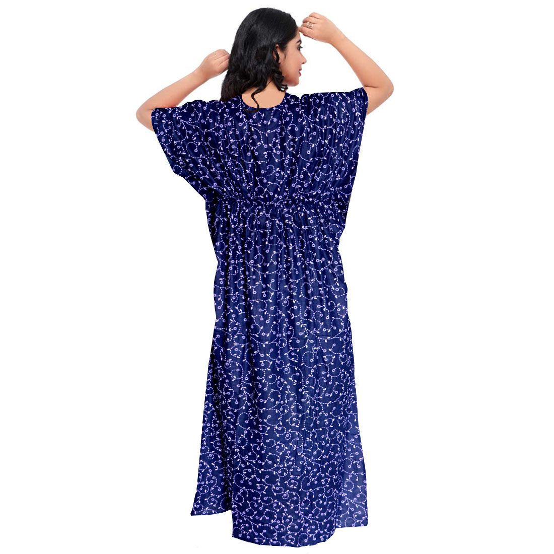 Pearlfly Cotton maxi kaftan nighty gown