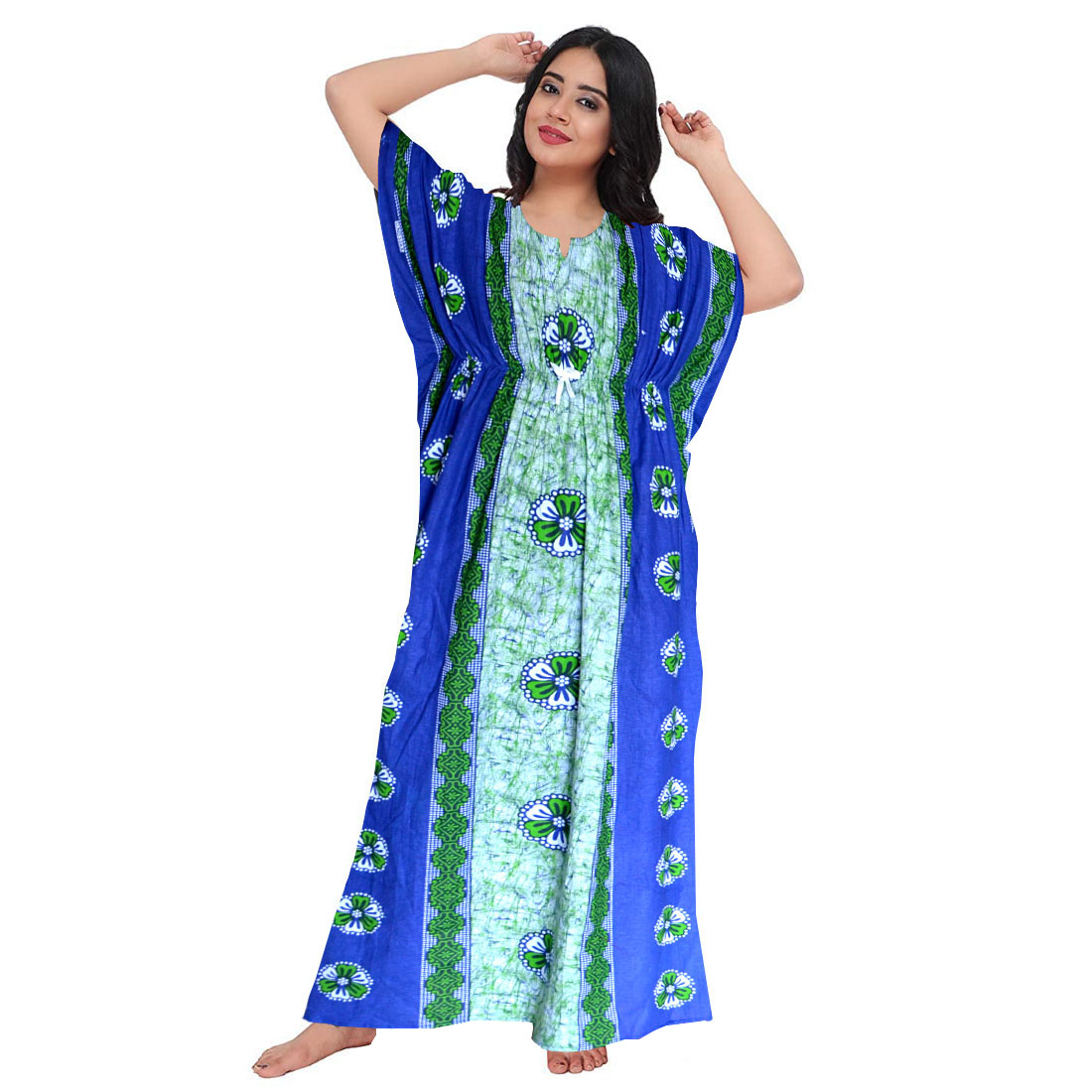 Pearlfly Cotton maxi kaftan nighty gown