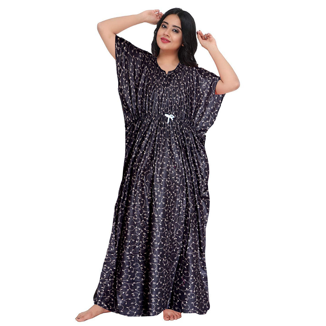 Pearlfly Cotton maxi kaftan nighty gown