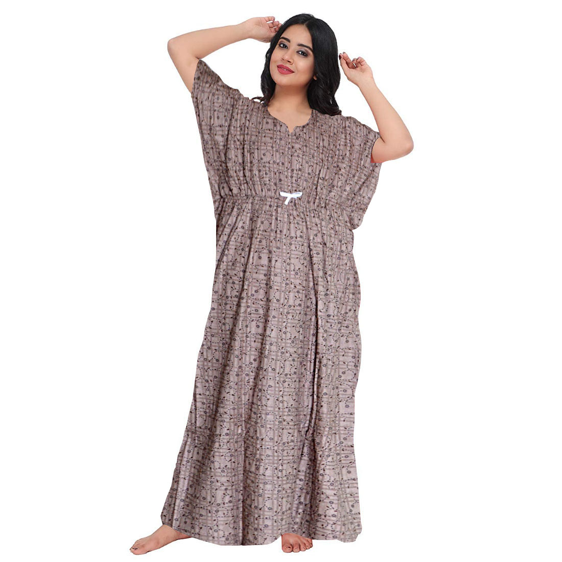 Pearlfly Cotton maxi kaftan nightgown