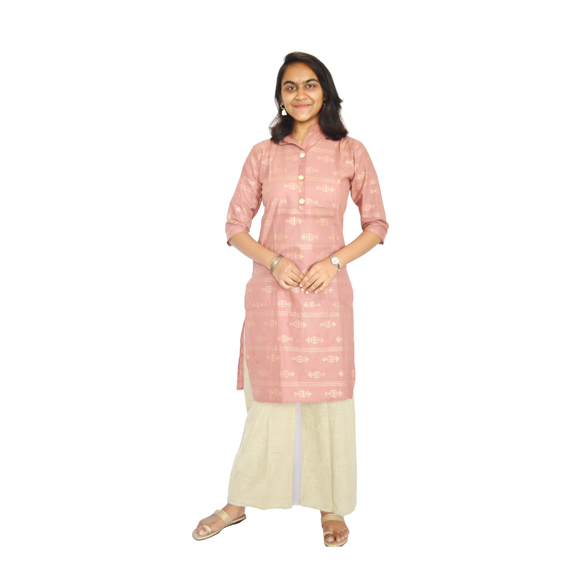 Pearlfly cotton printed kurti palazzo set