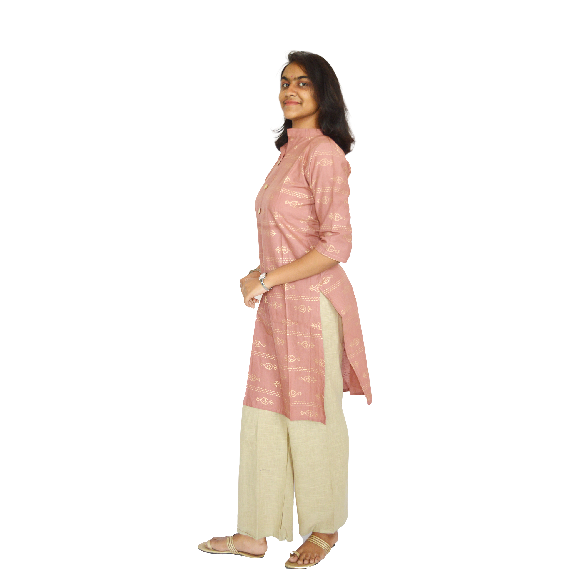 Pearlfly cotton printed kurti palazzo set