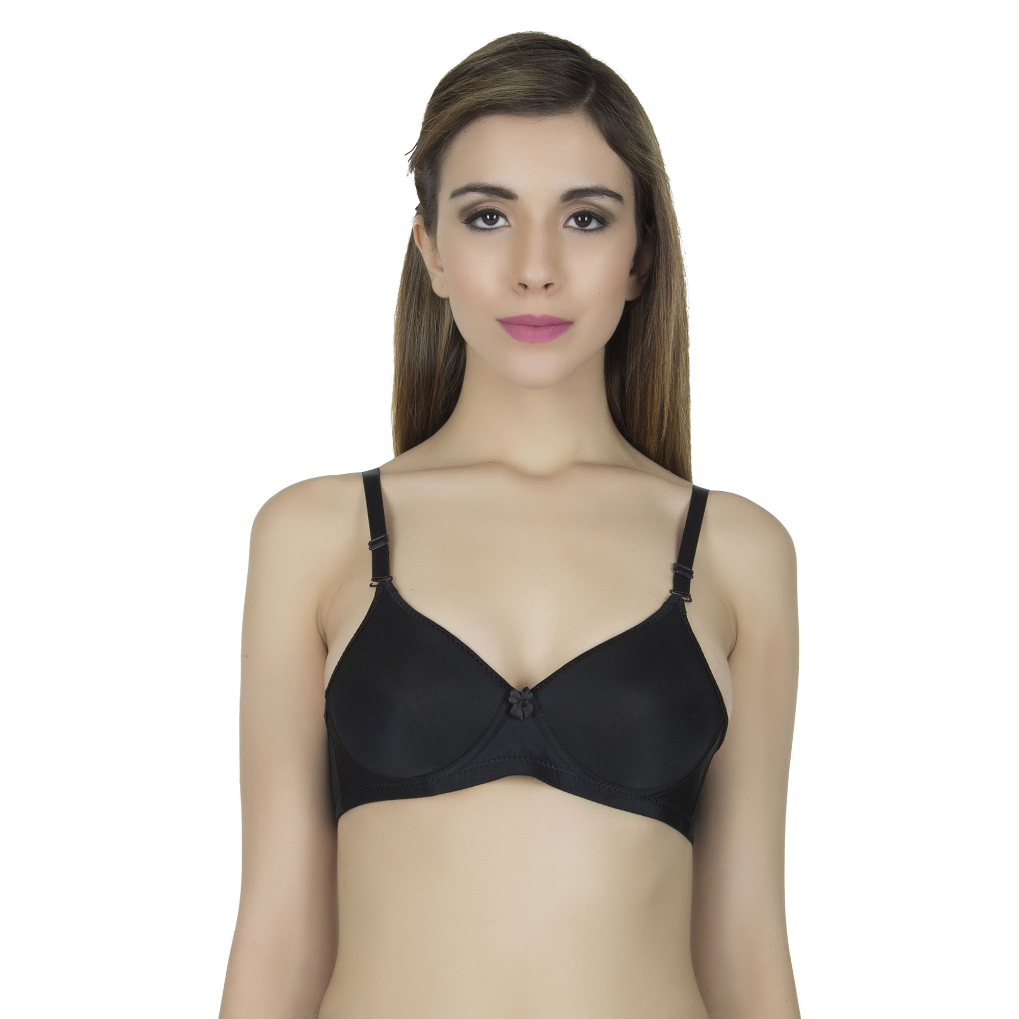 pearl fly Women Padded Wired Bra Black