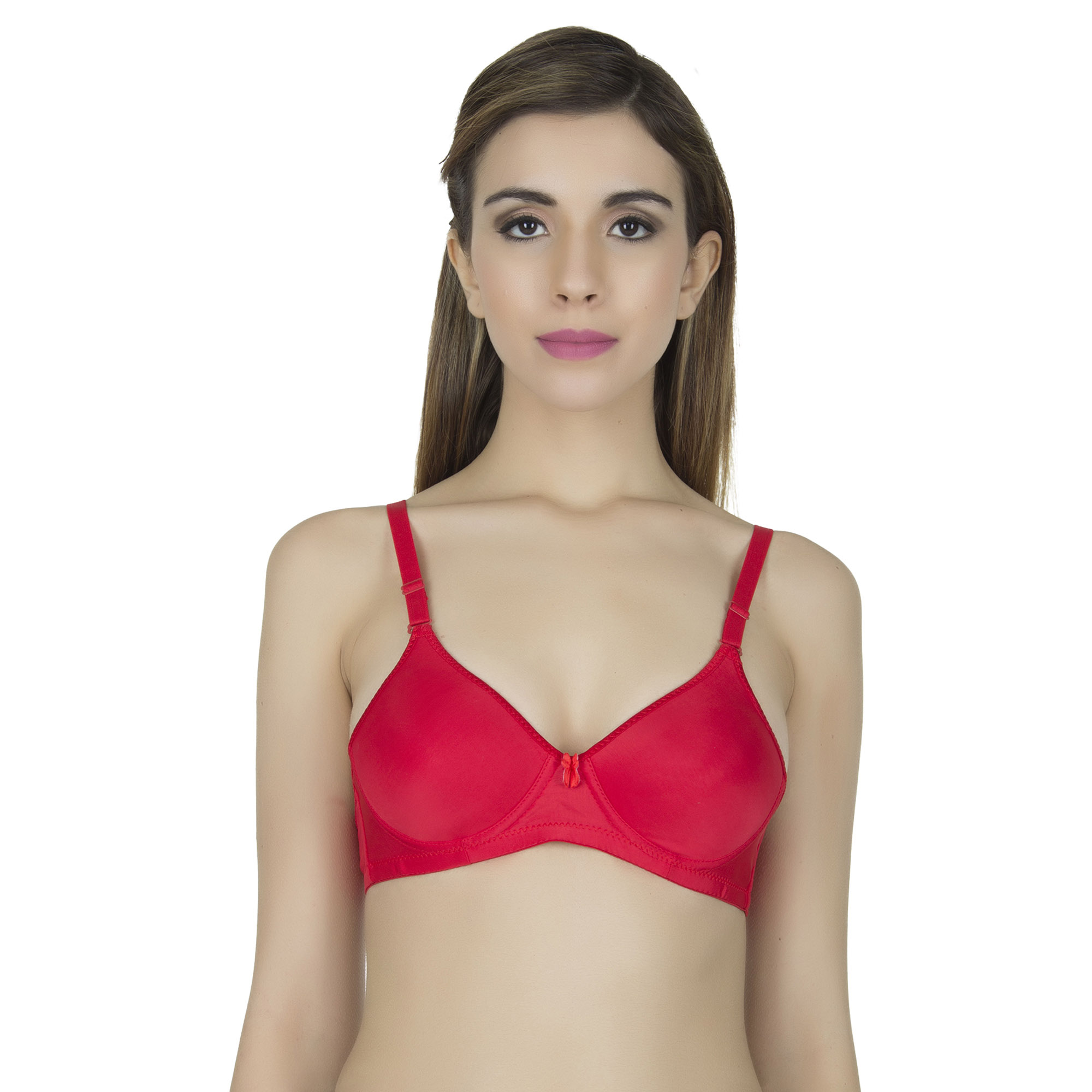 pearl fly Women Padded Wired Bra red