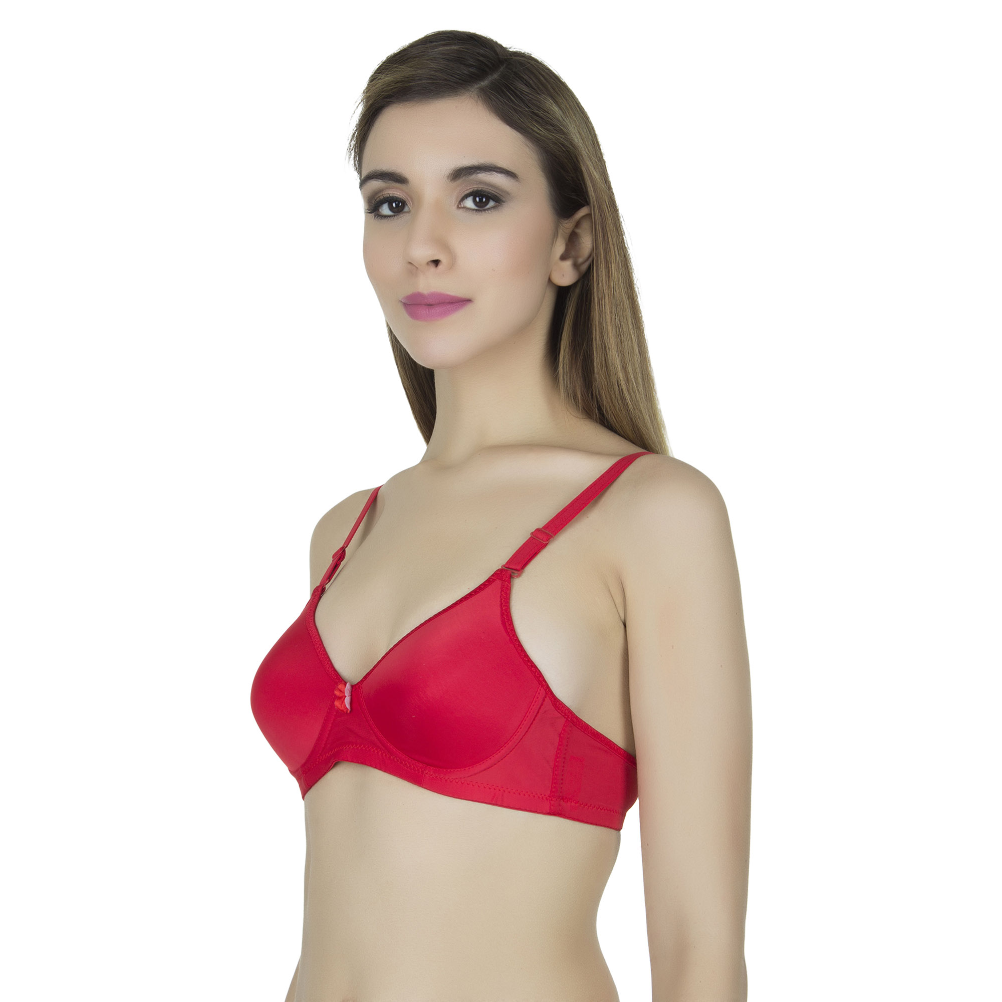 pearl fly Women Padded Wired Bra red