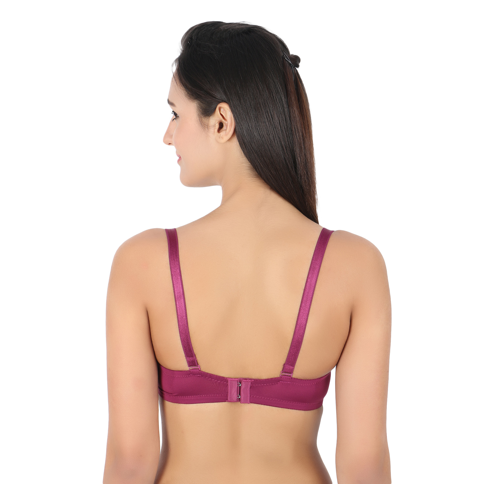  pearl fly Women  padded Push up Bra Maroon