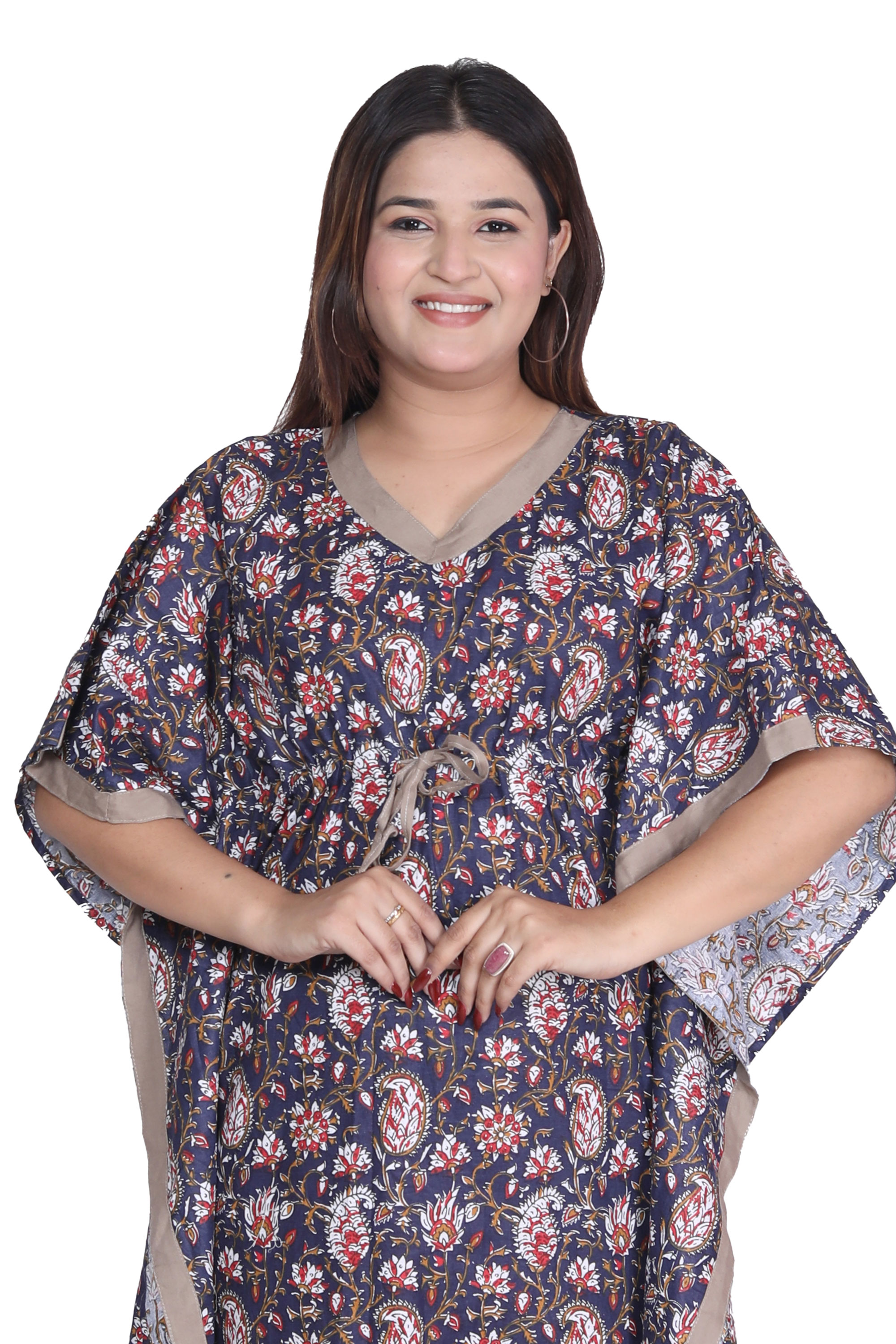 Pearlfly Women Long cotton kaftan [Combo2]