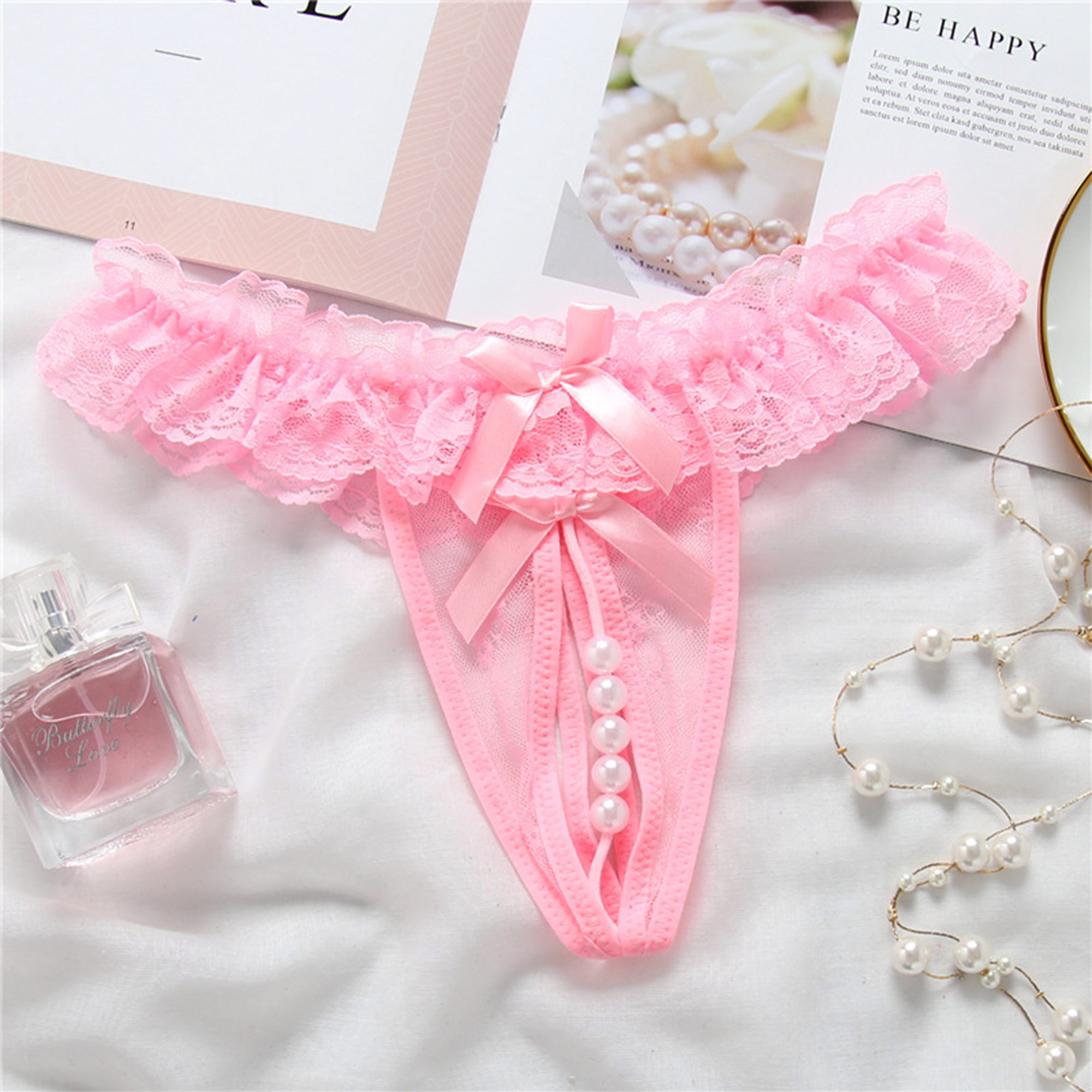 Pearl fly Women Lace G-String  [ Combo 2]