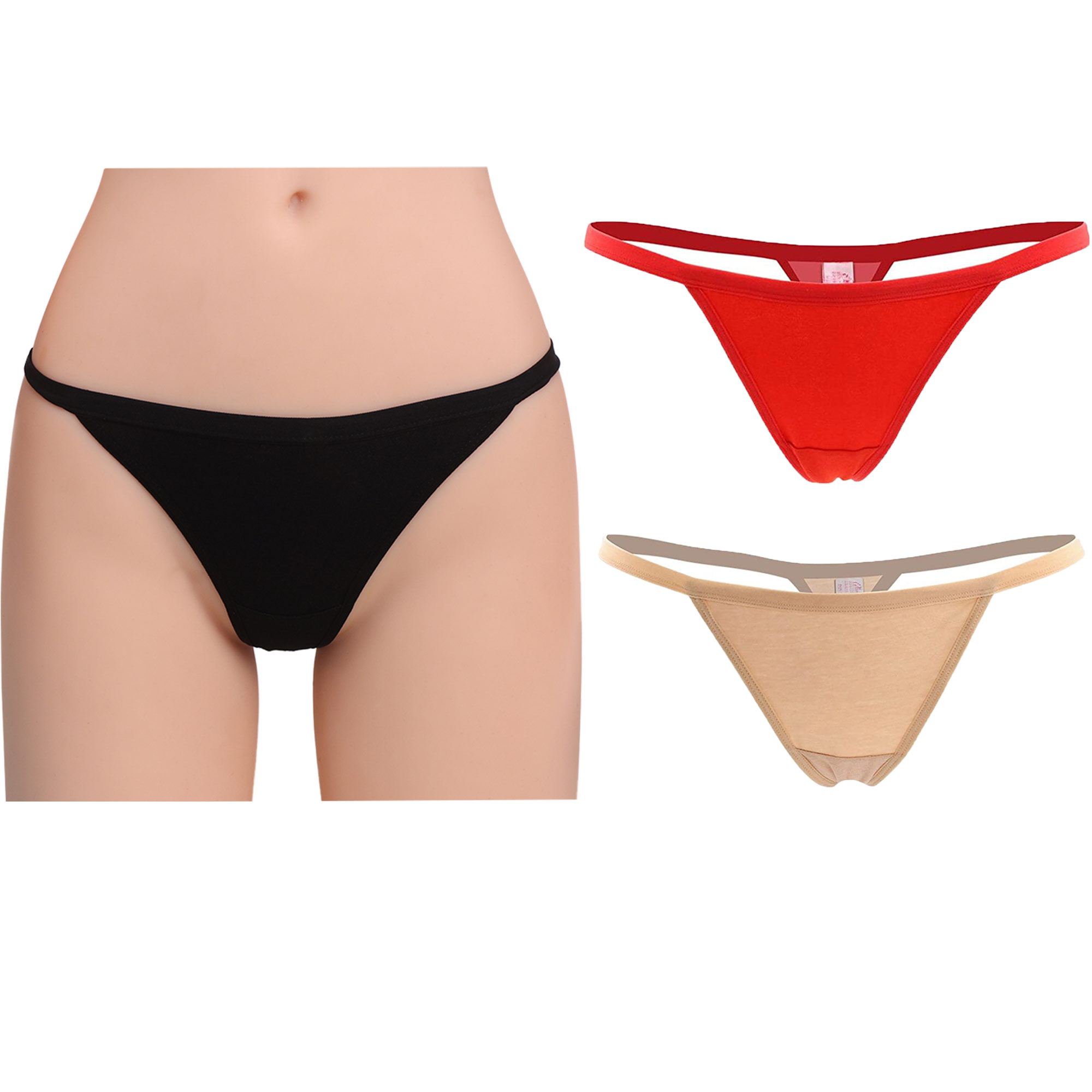 Pearl fly Women Cotton  G-String  [ Combo 3]