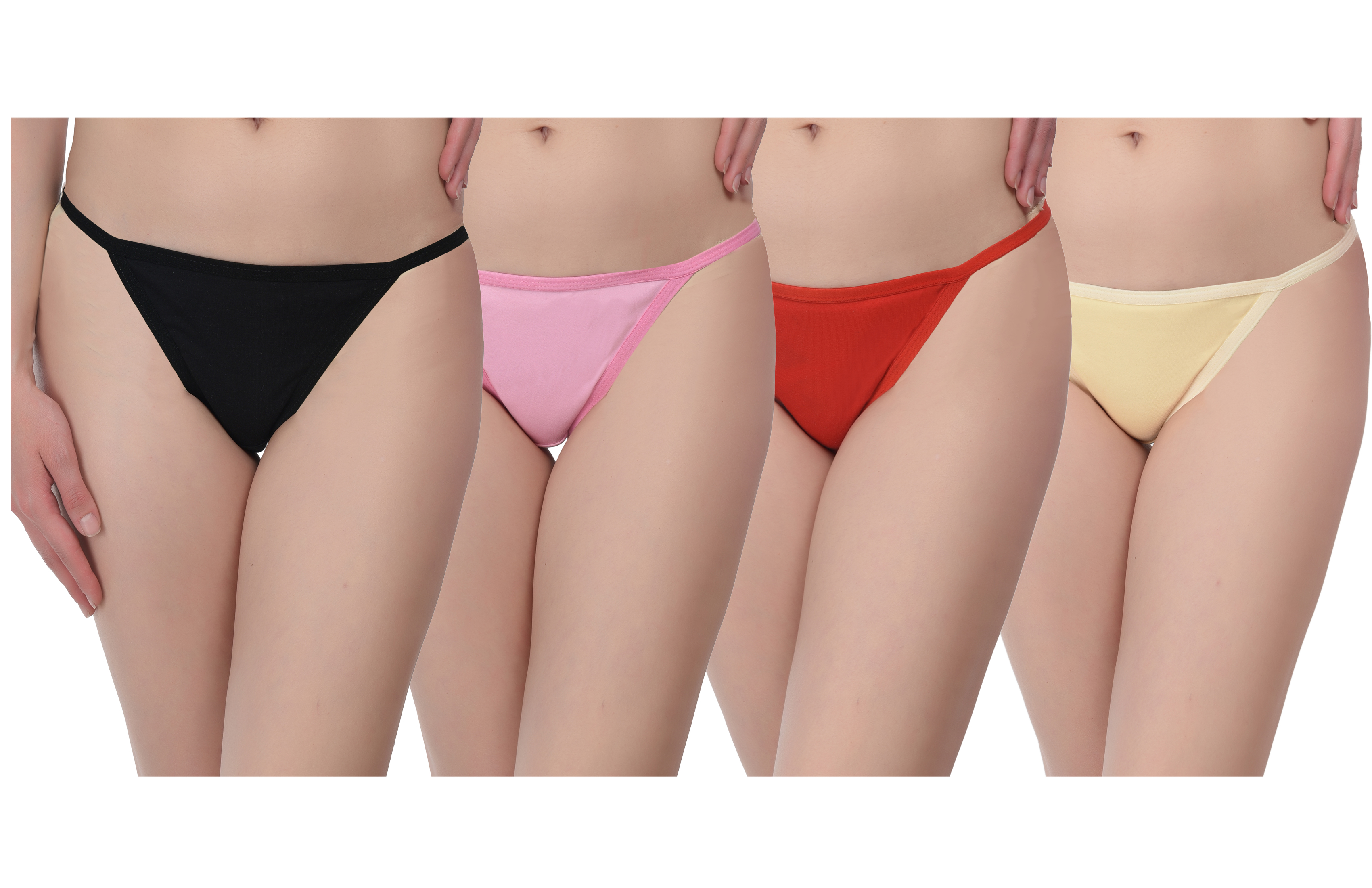 Pearl fly Women Cotton G-String  [ Combo 4]