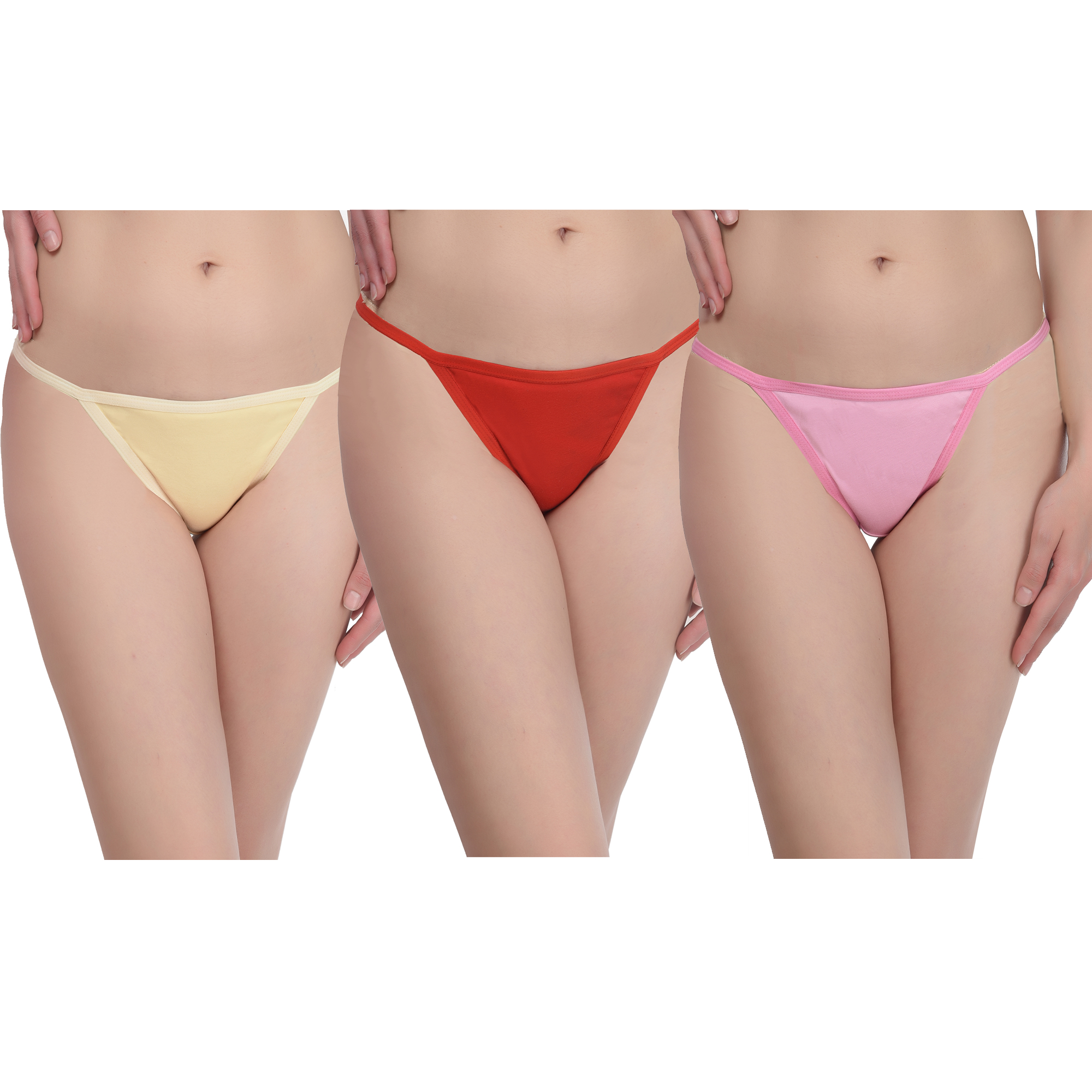 Pearl fly Women Cotton G-String  Combo 3