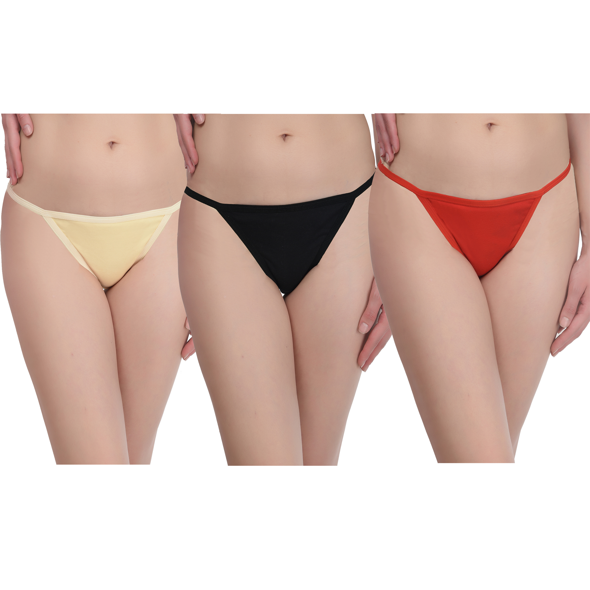 Pearl fly Women Cotton G-String  Combo 3
