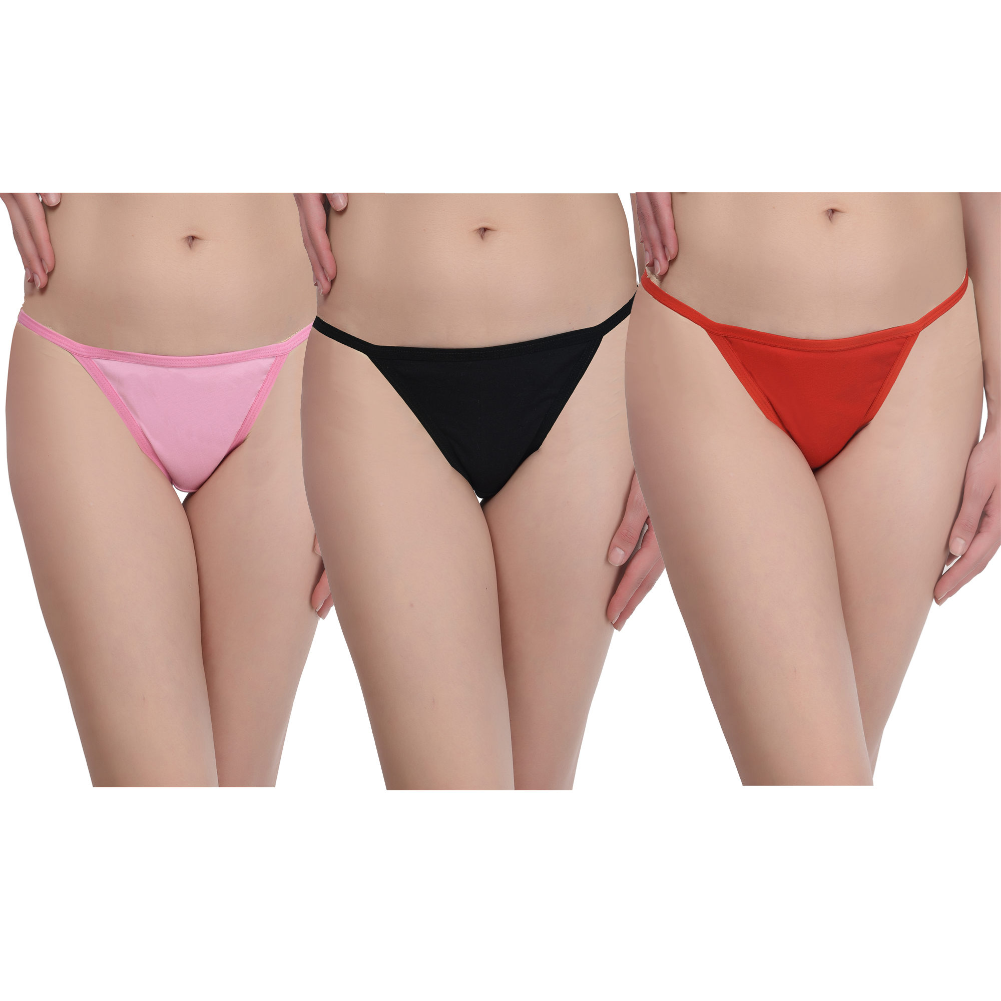 Pearl fly Women Cotton G-String  Combo 3