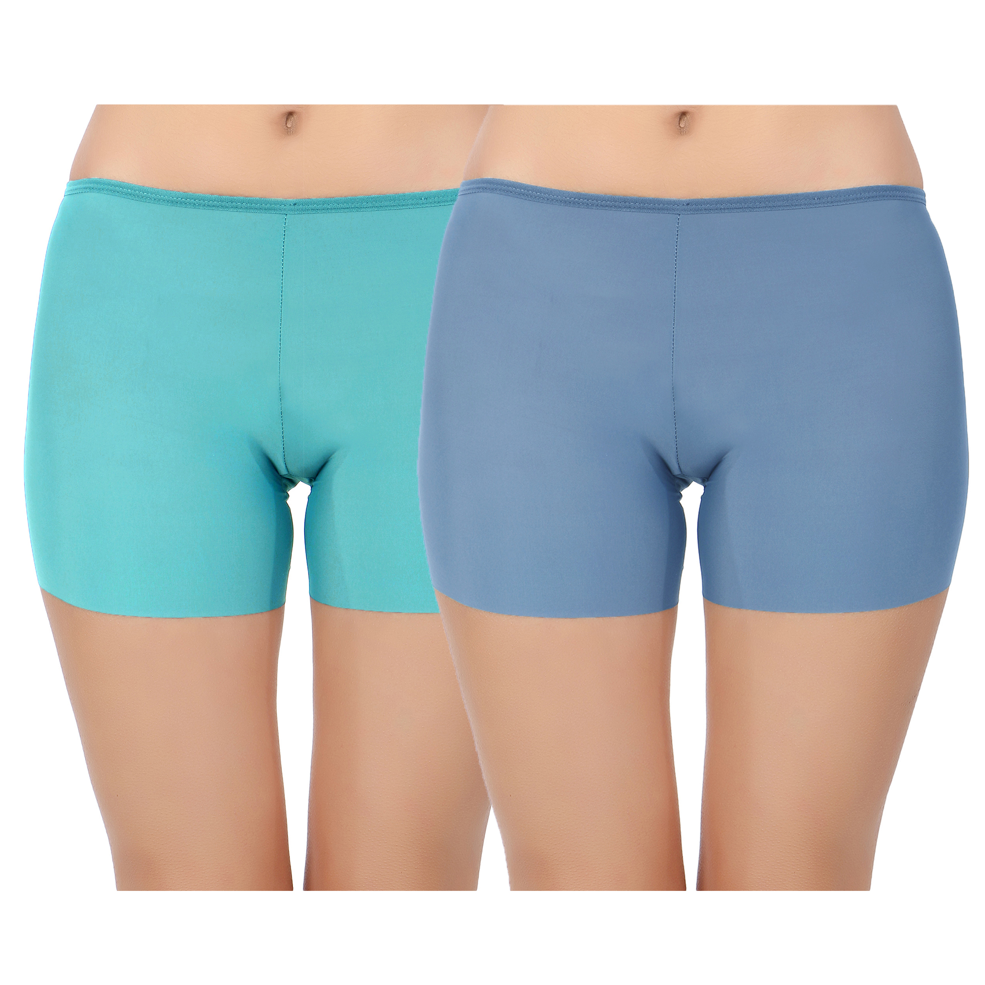 Pearlfly Seamless Lycra Tight Fit Slip Stretchable Shorts[Combo2]