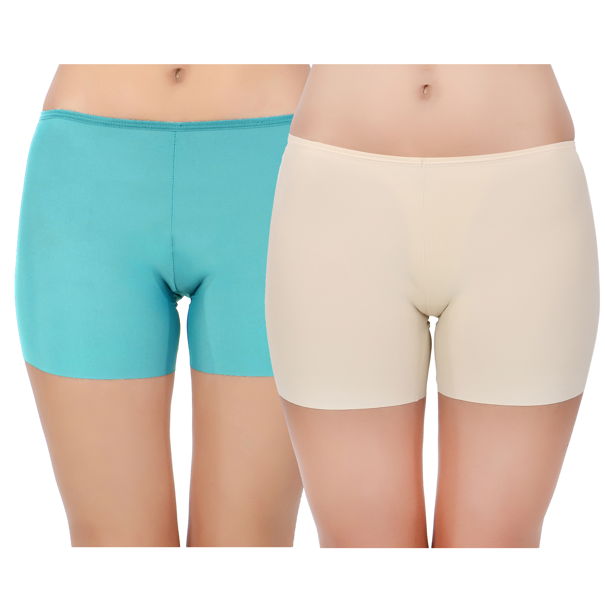 Pearlfly Seamless Lycra Tight Fit Slip Stretchable Shorts[Combo2]