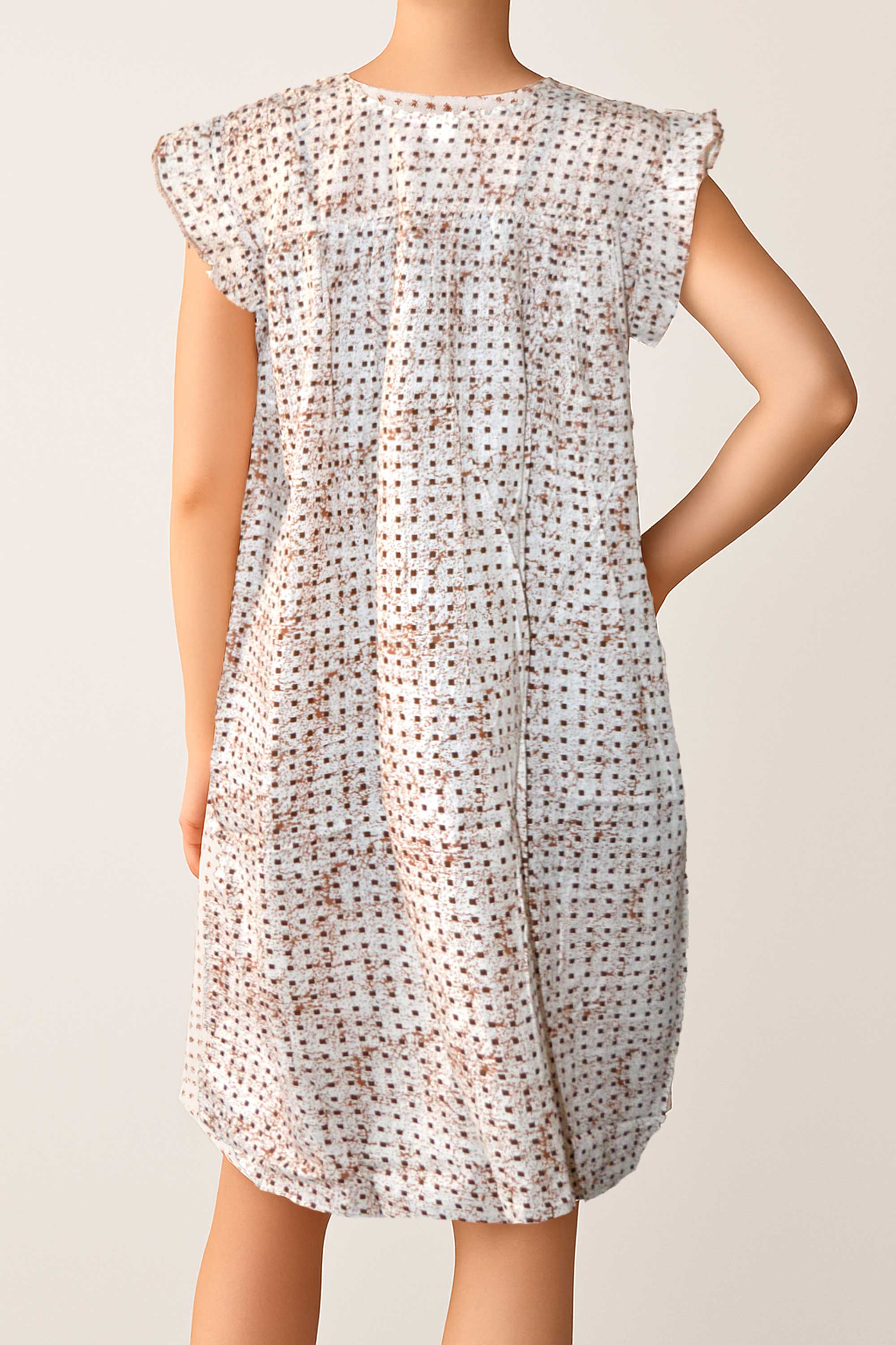 Pearlfly Women Plus Size Knee-Length 100% Cotton Nighty with Pocket