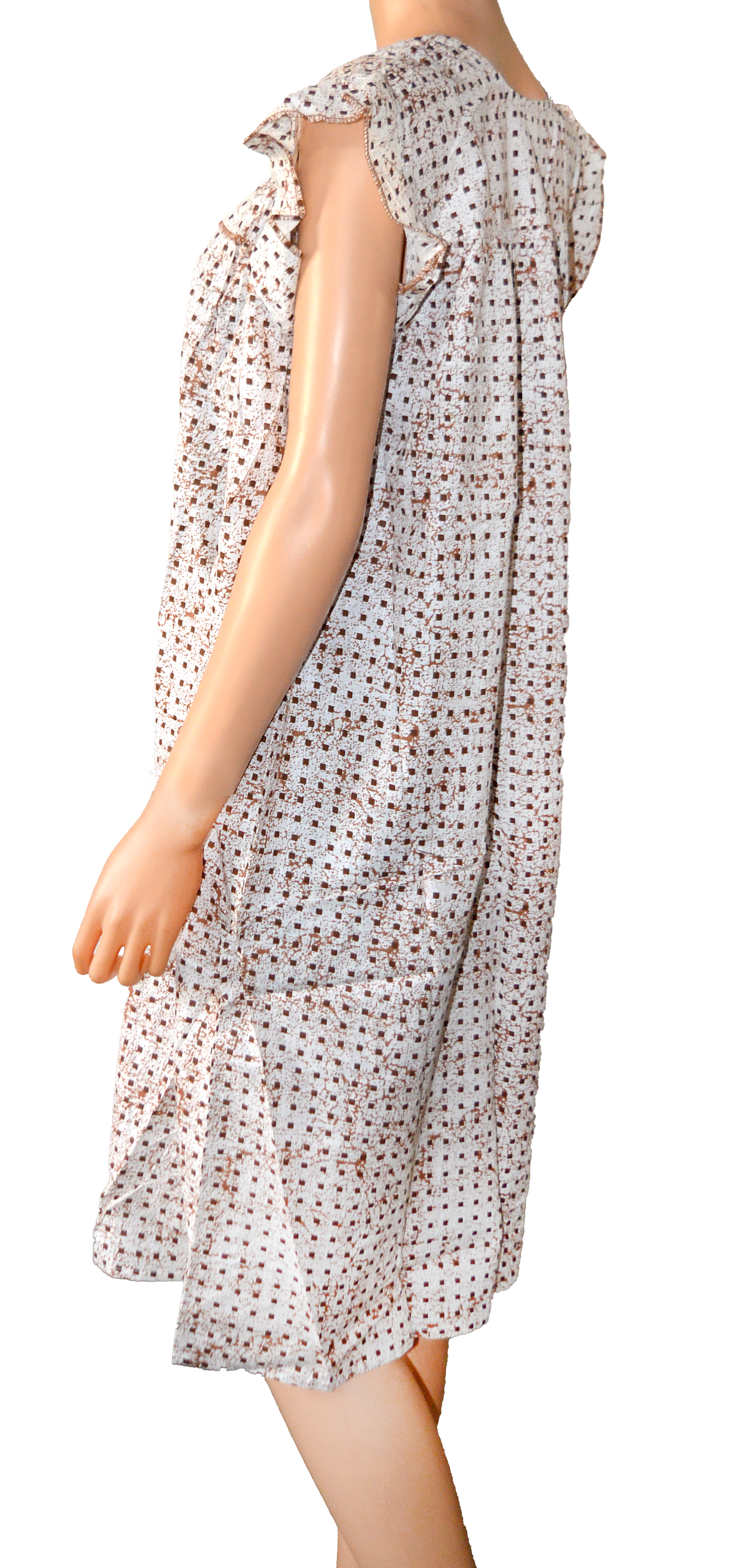 Pearlfly Women Plus Size Knee-Length 100% Cotton Nighty with Pocket