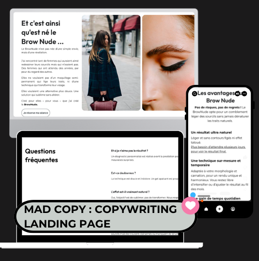 MAD COPY : RÉDACTION DE LANDING PAGE STORYTELLÉE