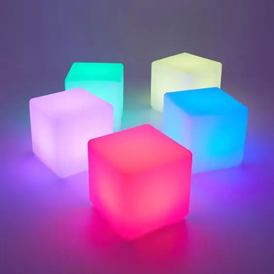 LED Light Cube Stool