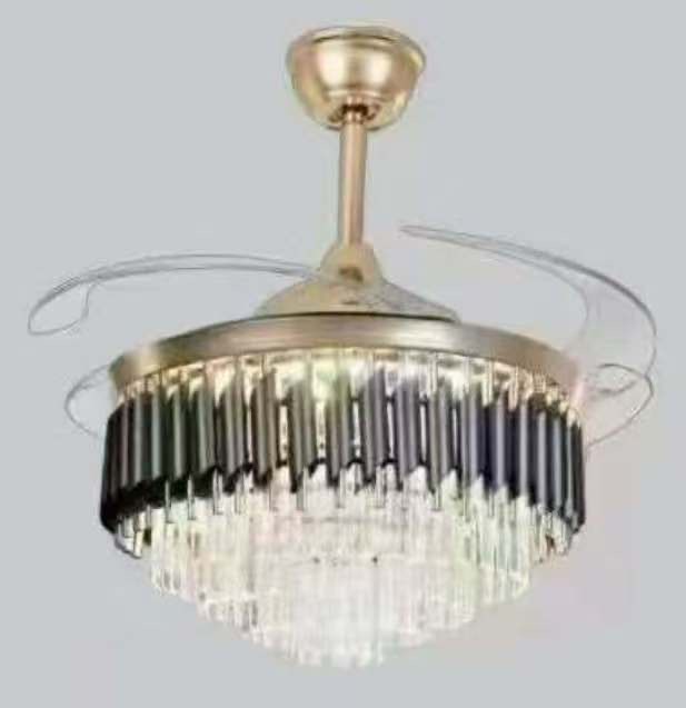 Modern Crystal Ceiling Fan Chandelier