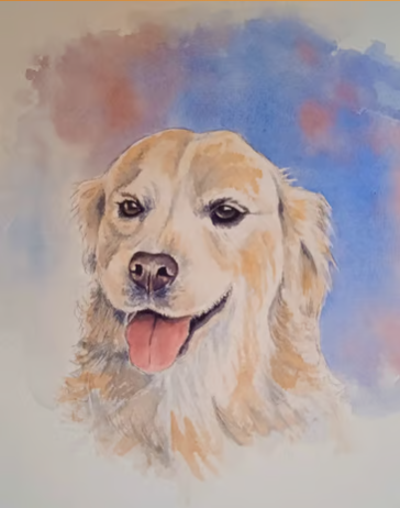 Portrait animalier à l'aquarelle