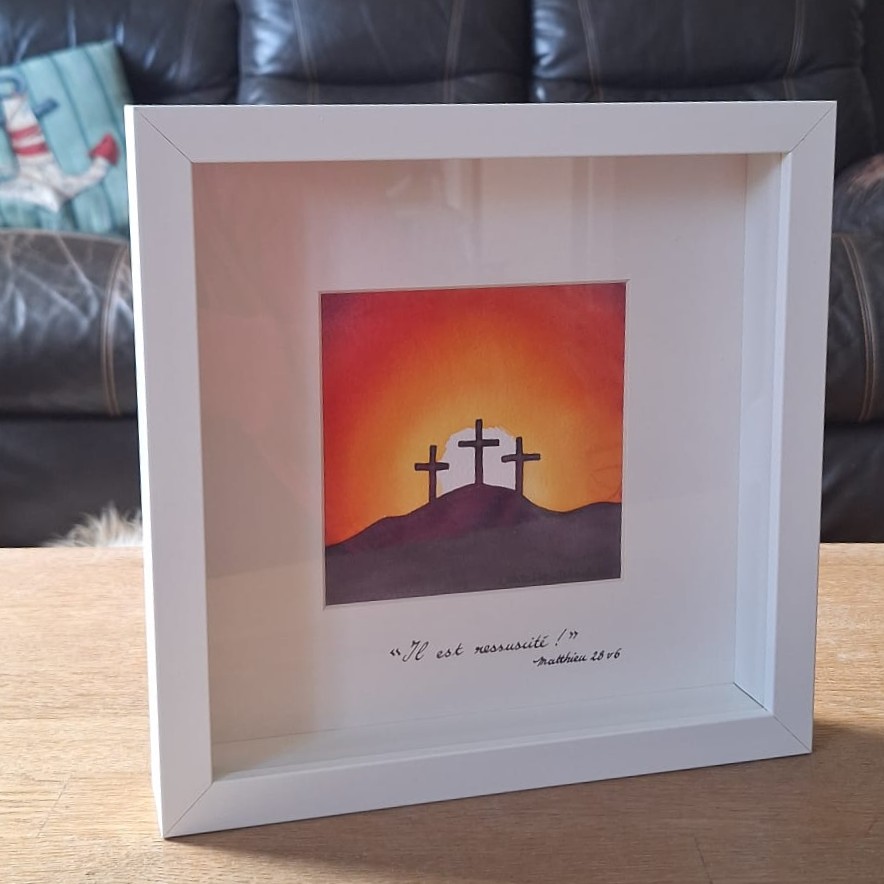 Aquarelle pascale - Il est ressuscité ! 