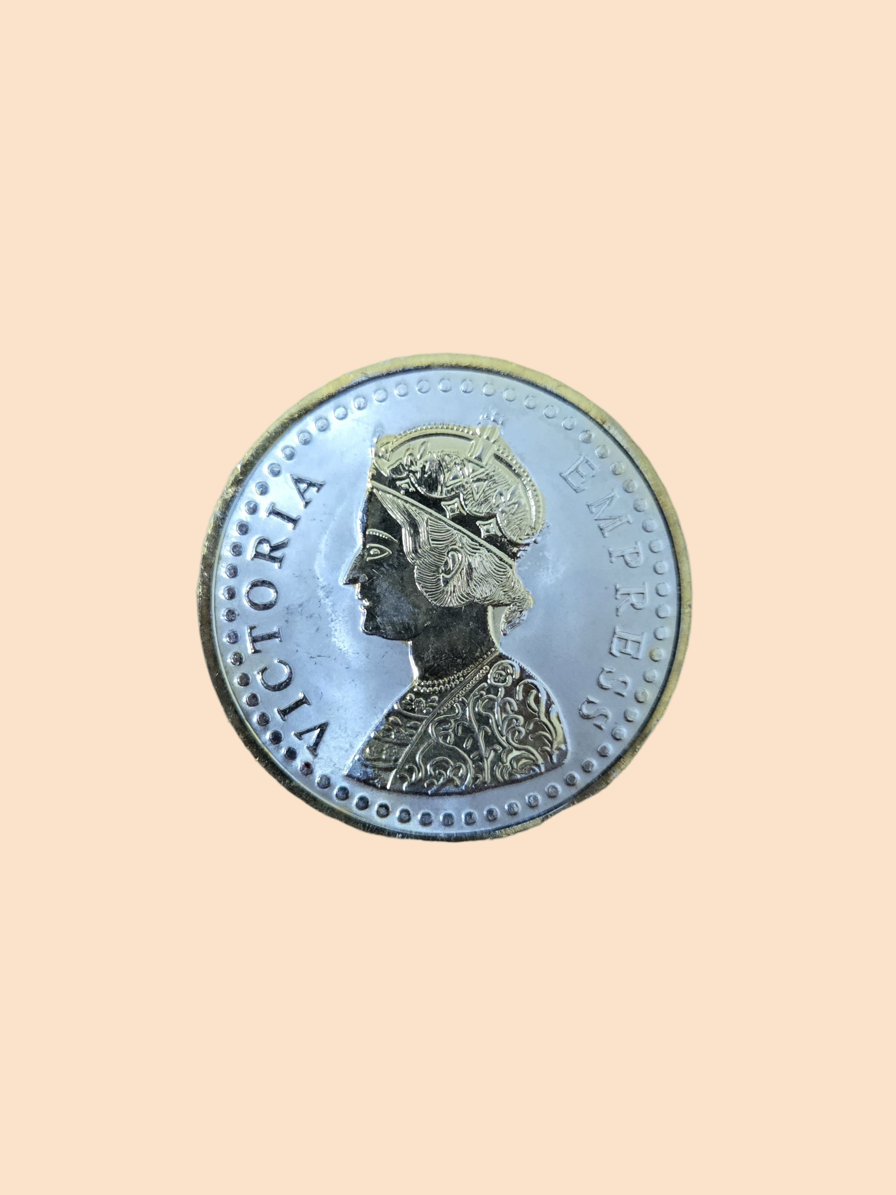 50 Grams Gold Plated Silver Coin