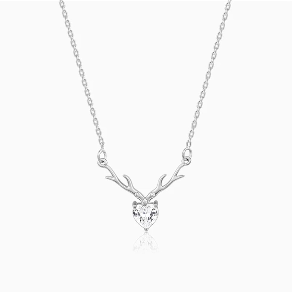 Heart-Shaped Silver Pendant Necklace