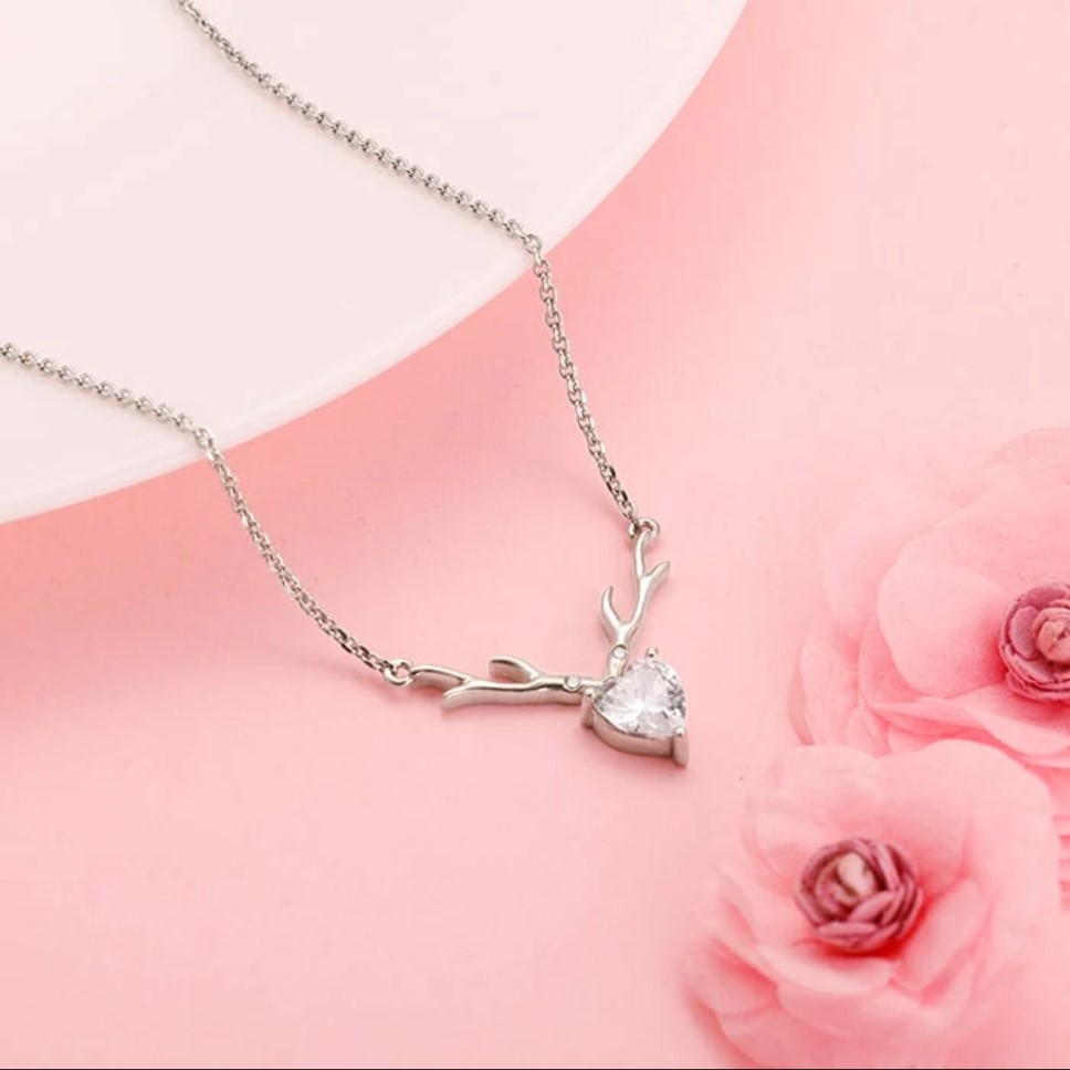 Heart-Shaped Silver Pendant Necklace