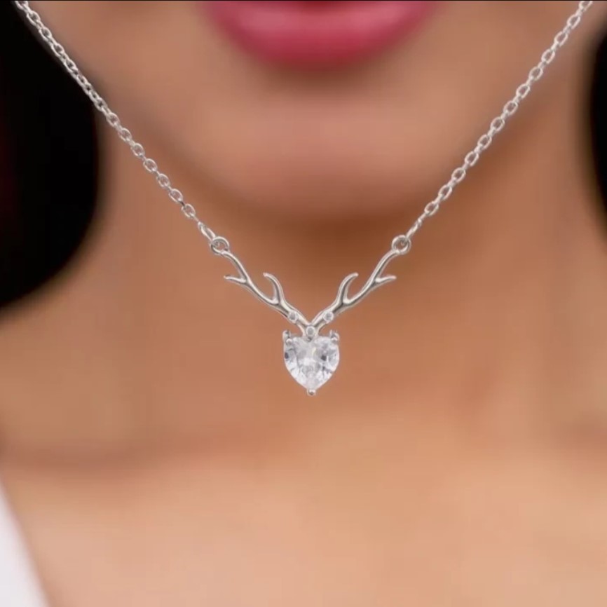 Heart-Shaped Silver Pendant Necklace