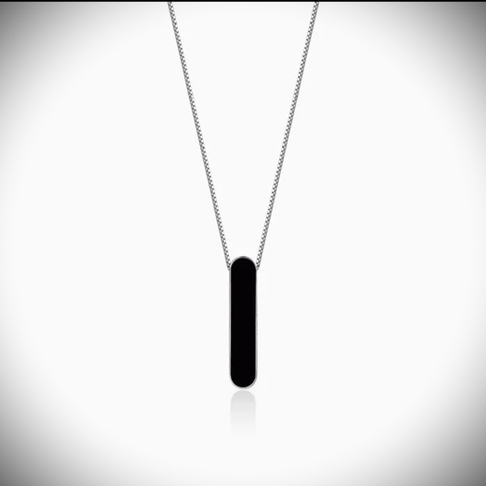 Black Rhodium Dog Tag Pendant – For Him