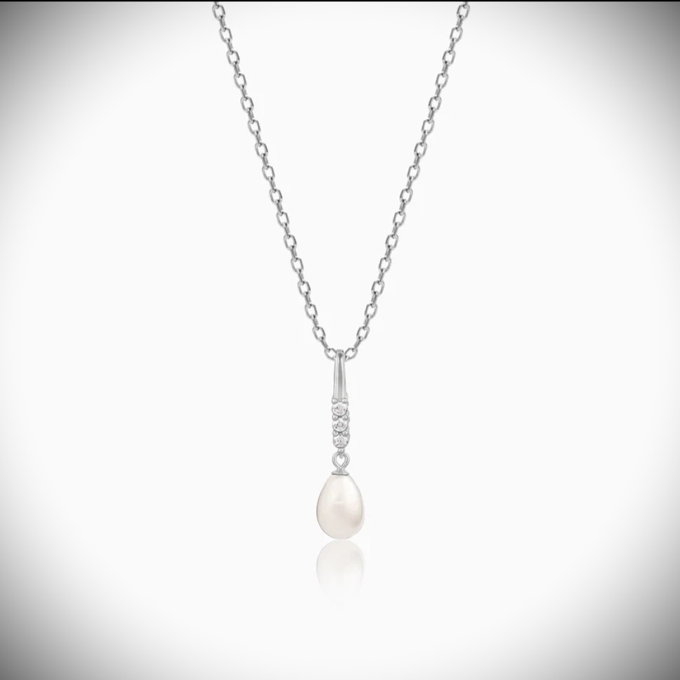 Drop of Pearl Pendant – Pearl Pendant with Silver Chain