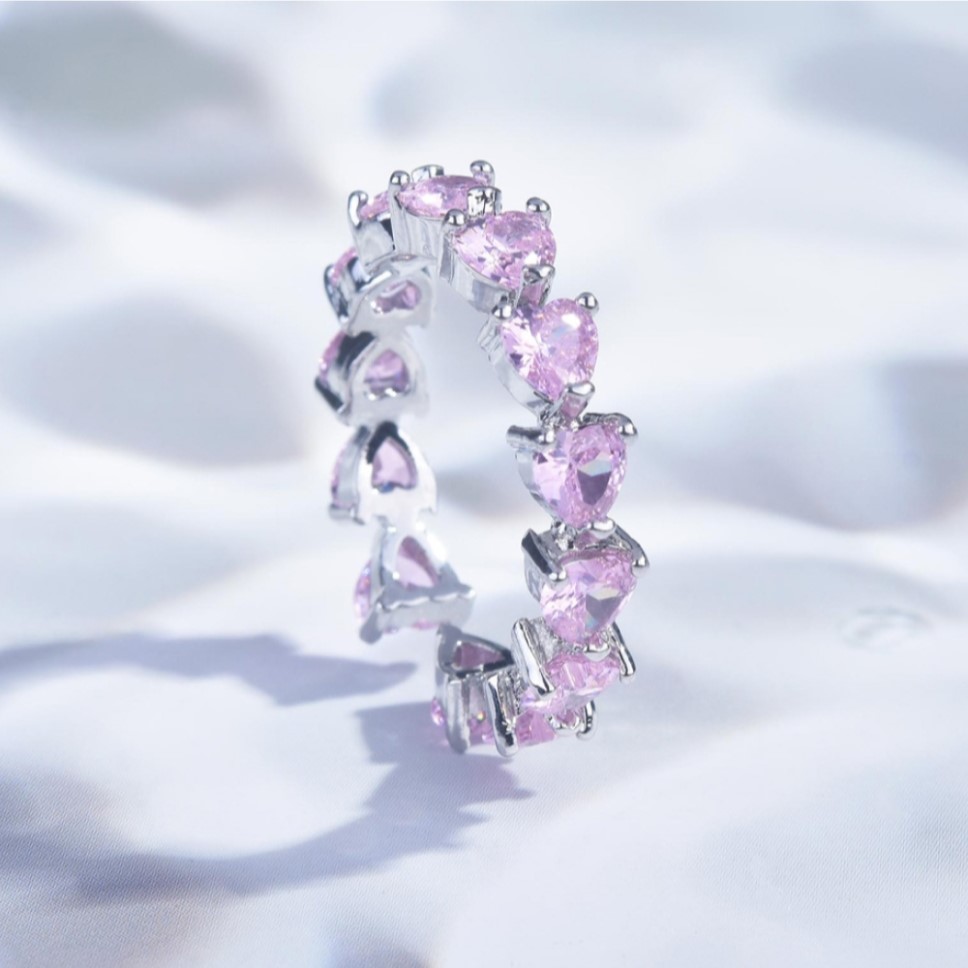 Pink Heart Gemstone Ring