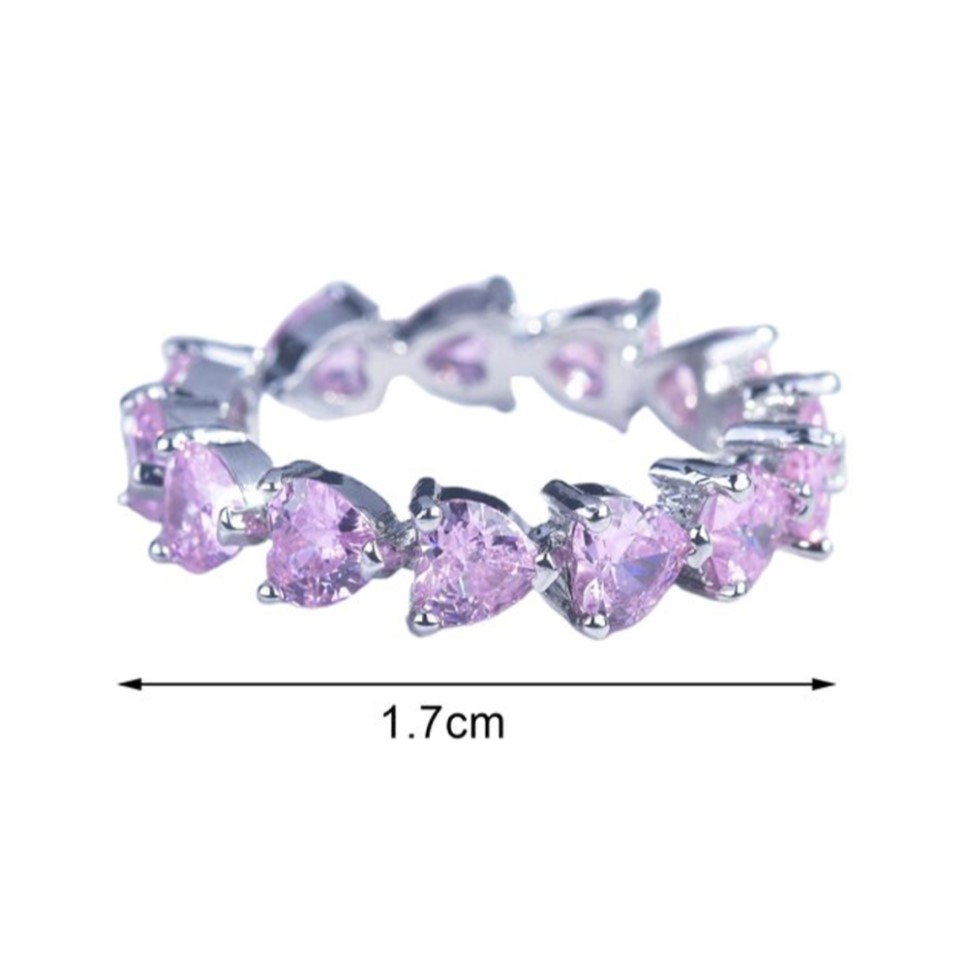 Pink Heart Gemstone Ring