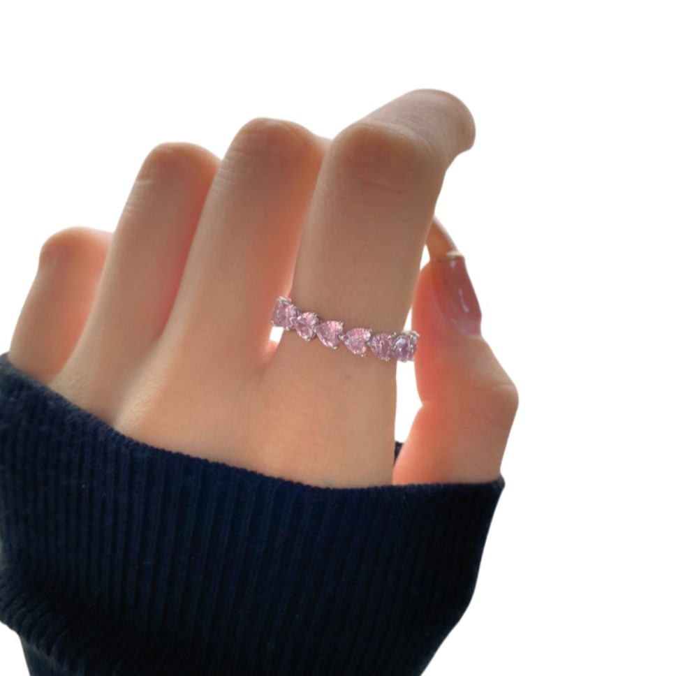 Pink Heart Gemstone Ring