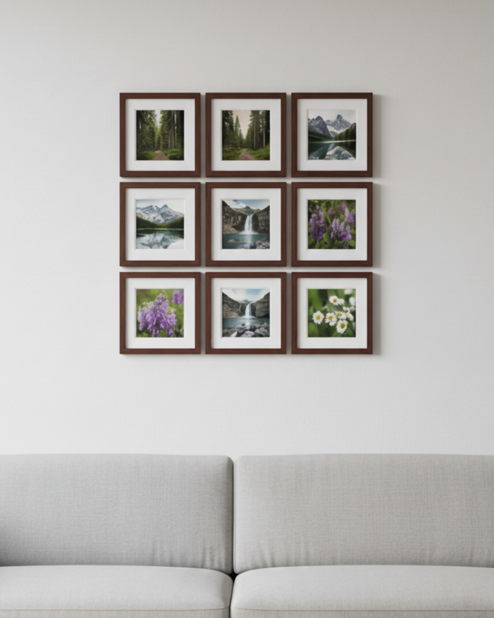 Black Collage Wall Frame – Set of 9