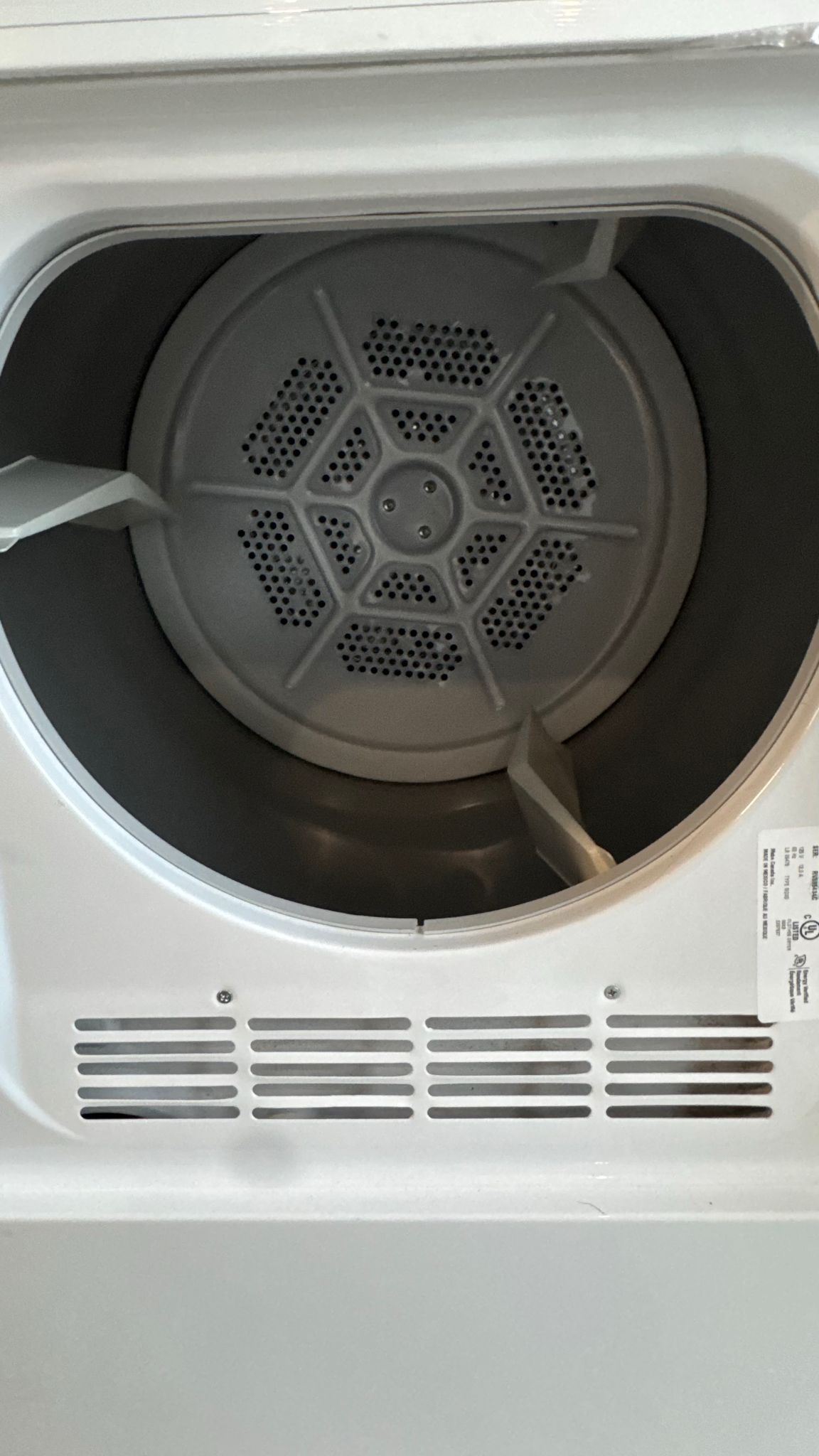 GE Used Dryer Stackable PSKP333EBWW 24"
