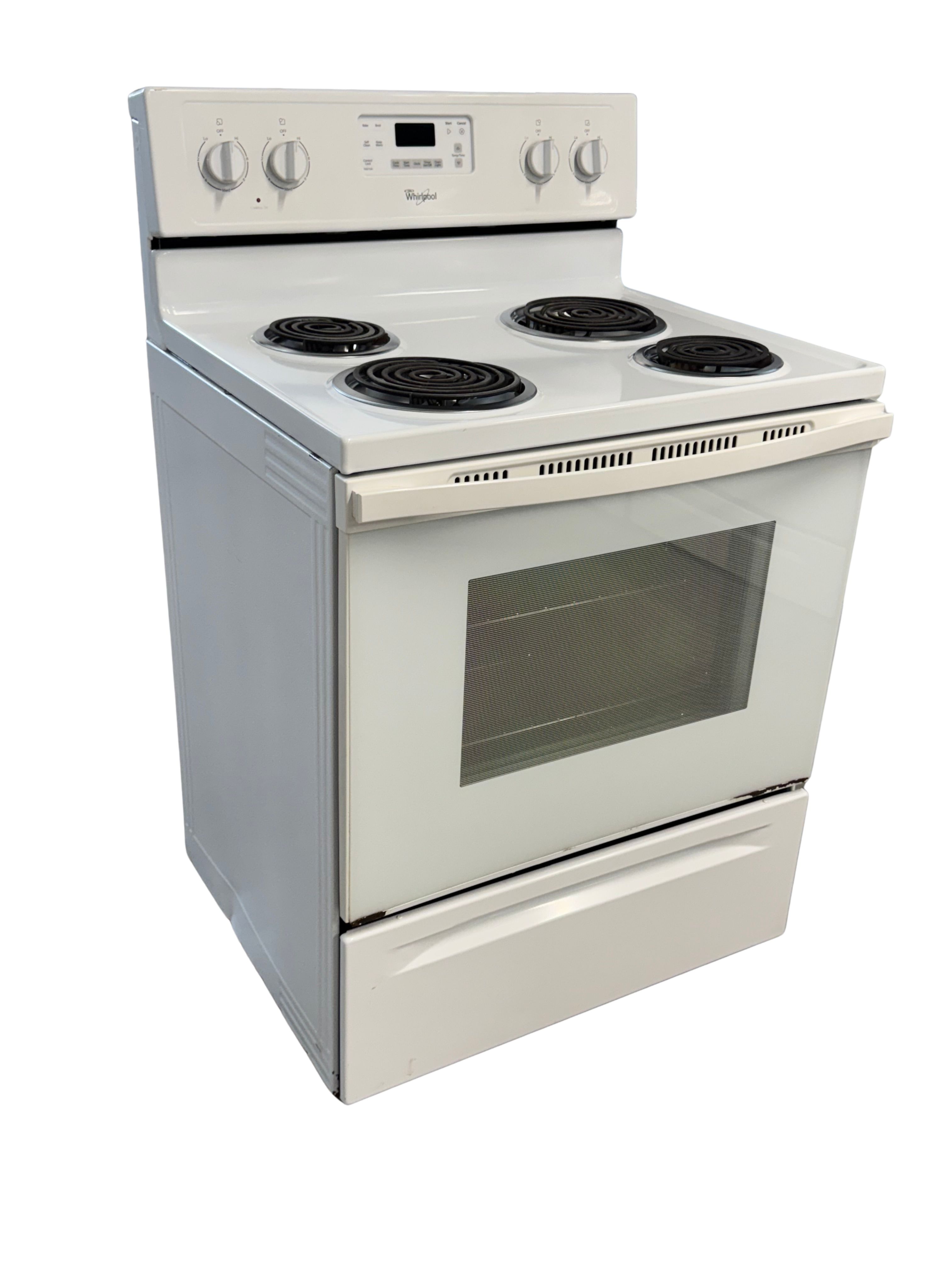 Whirlpool Used Stove White coil YWFC310S0BW 30"  