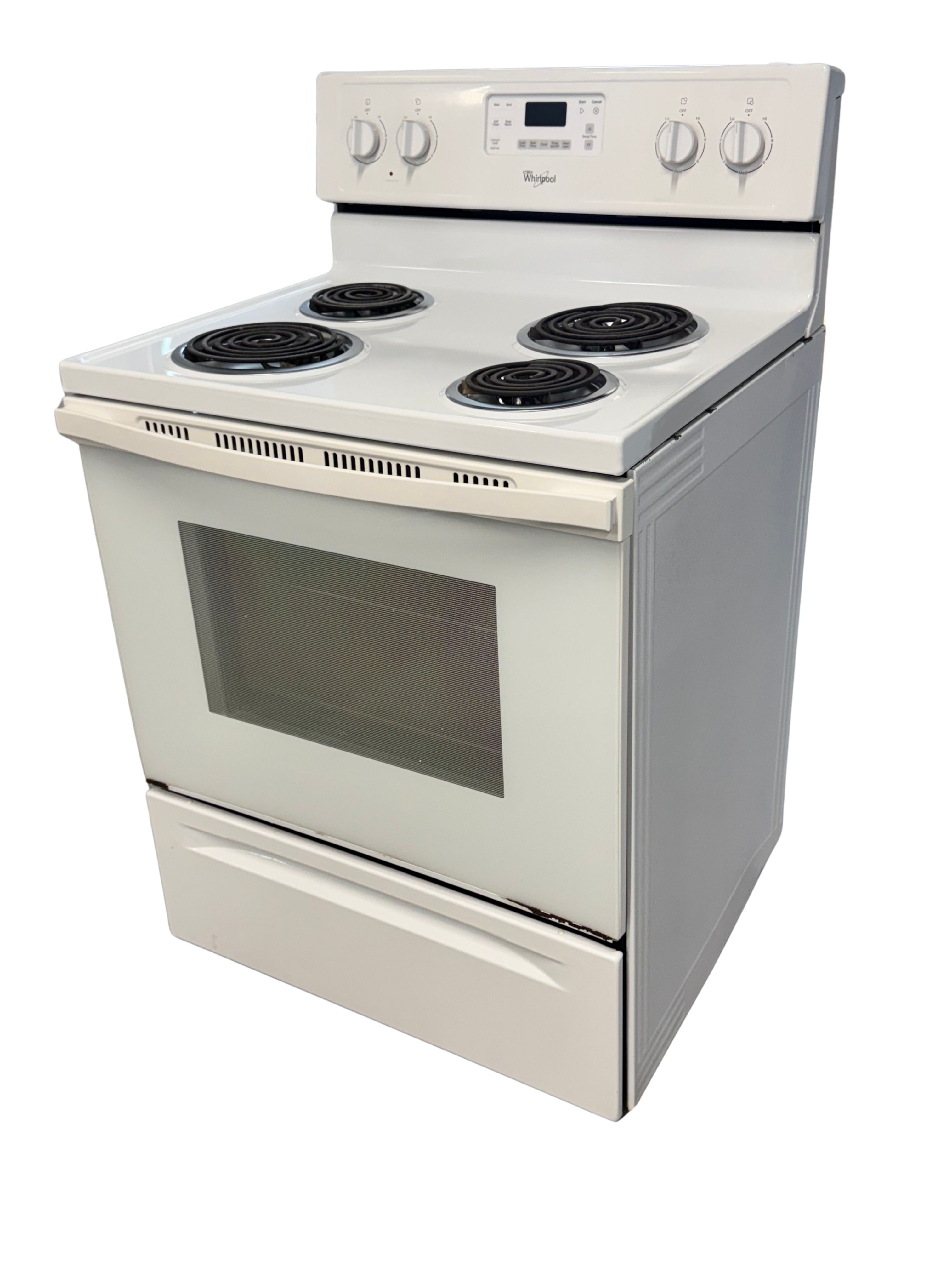 Whirlpool Used Stove White coil YWFC310S0BW 30"  